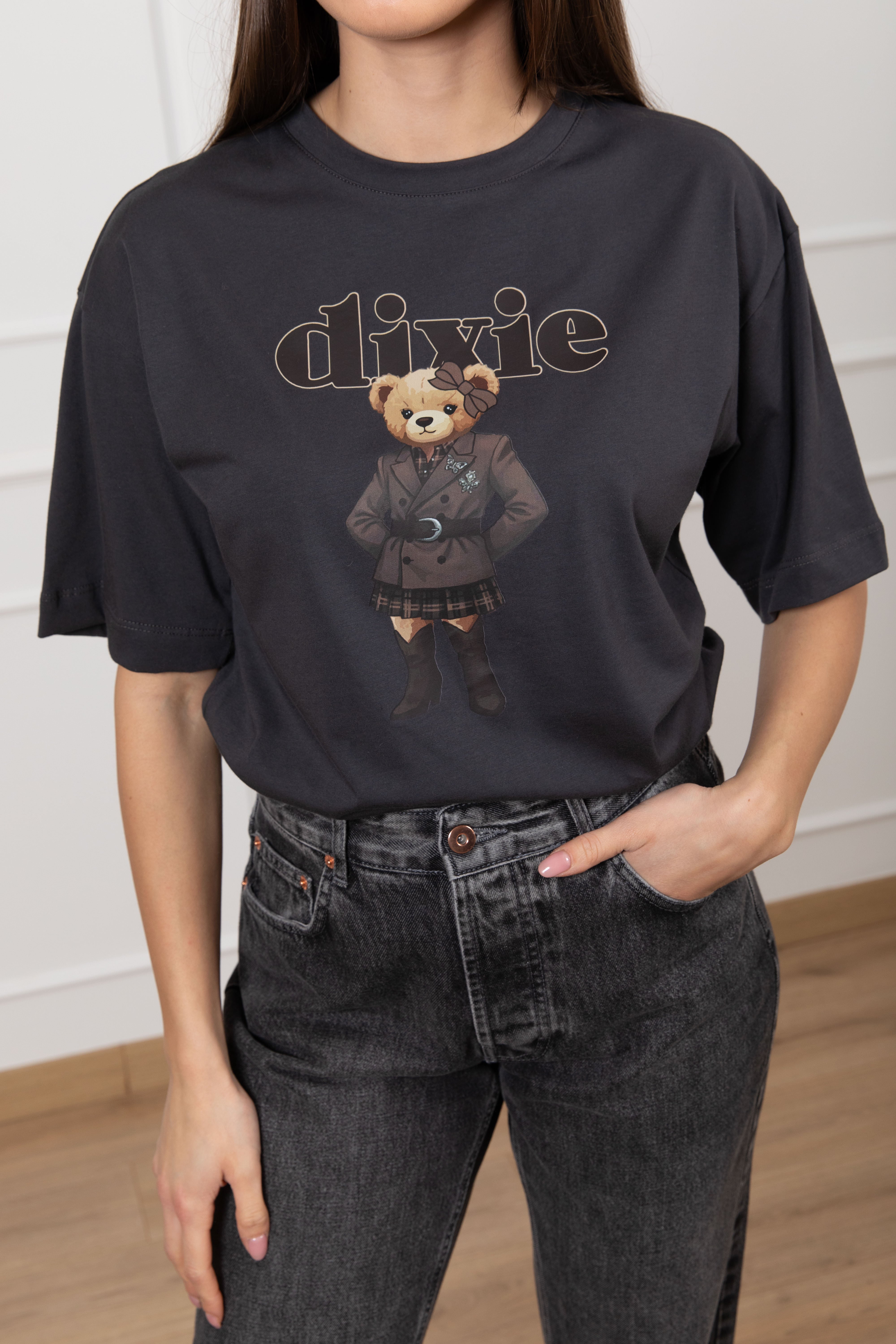 T-shirt orsetto con giacca Dixie