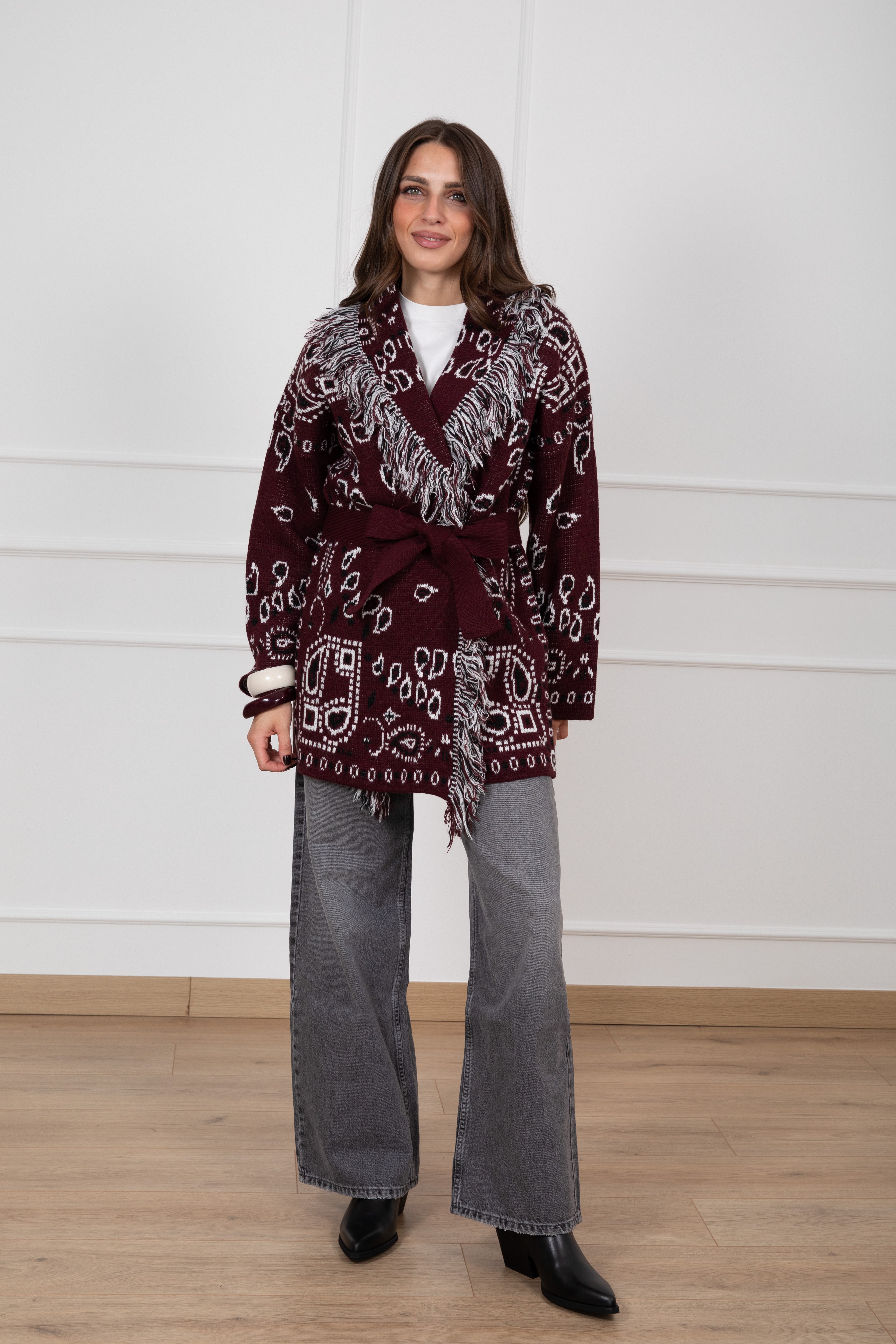 Maxi-cardigan fantasia bandana ViCOLO