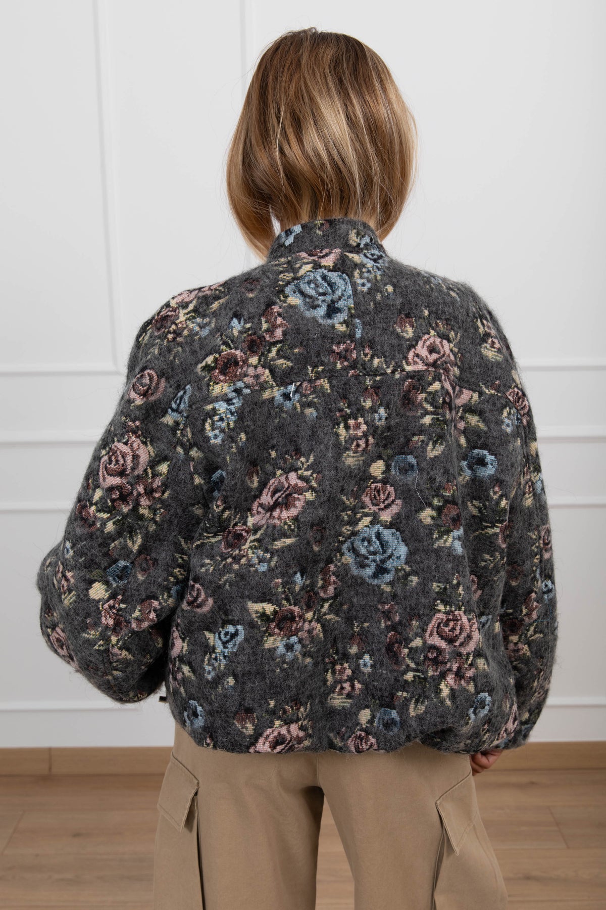 Bomber tipo lana cotta fantasia flowers ViCOLO