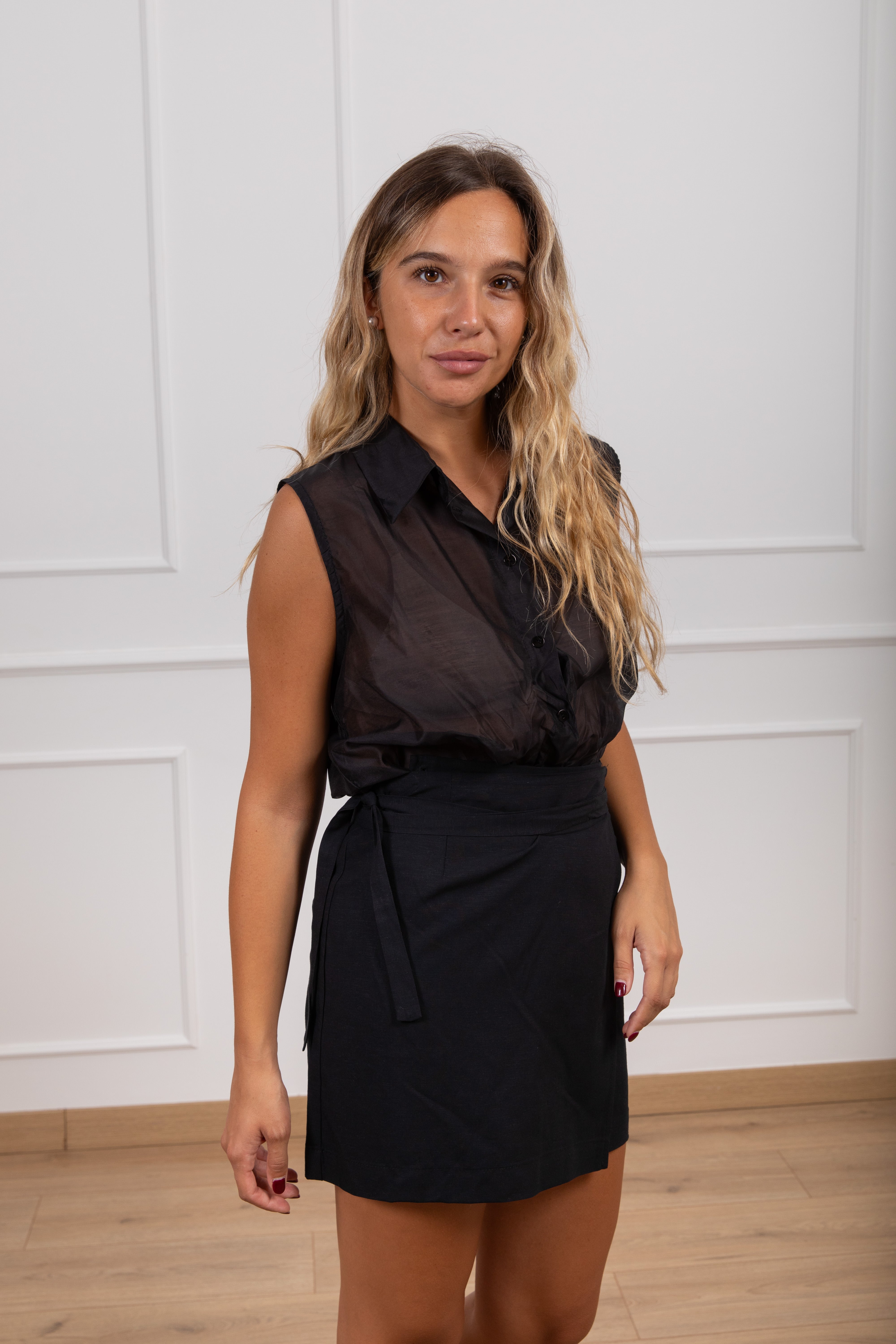 Camicia smanicata in lyocell Haveone