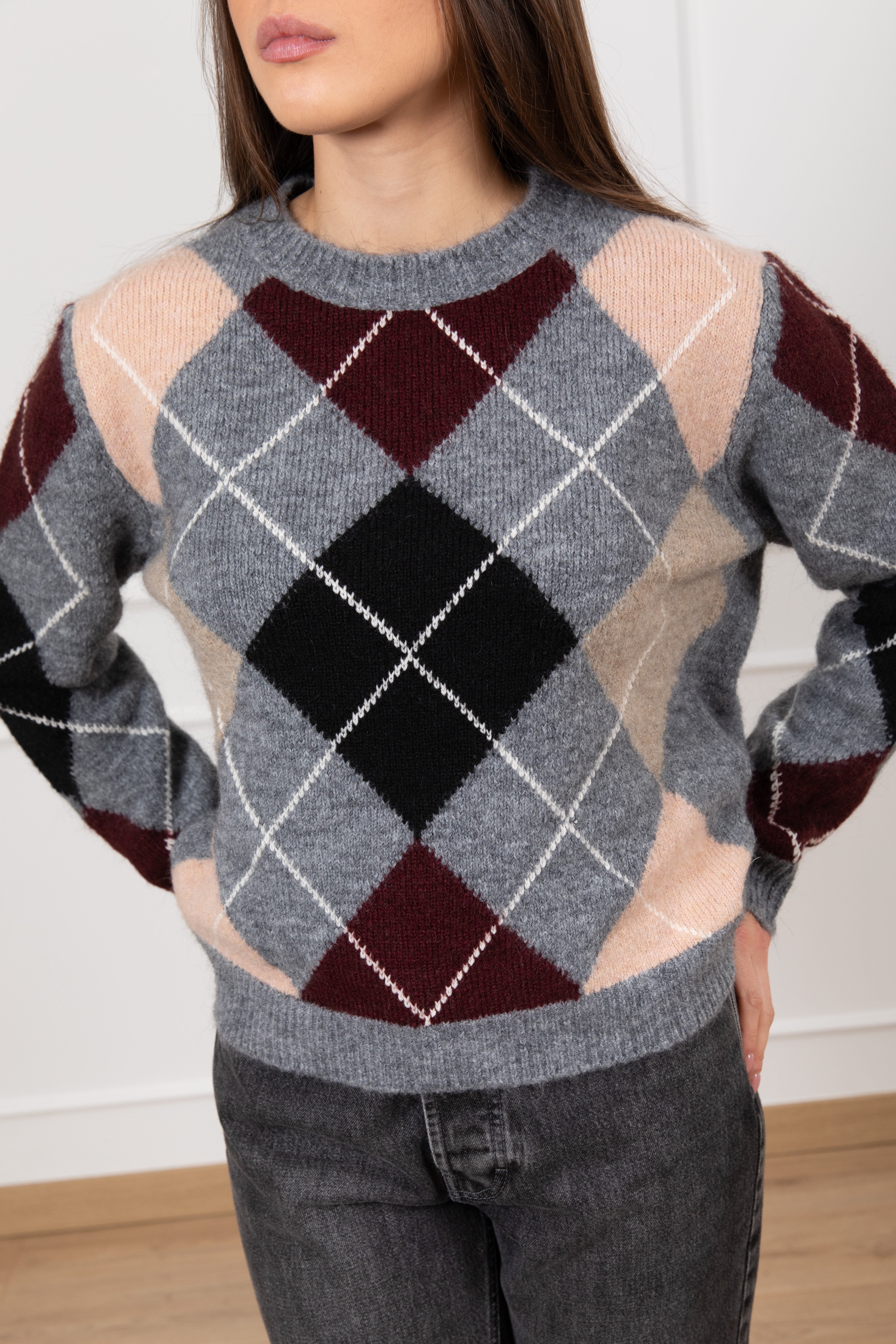 Pull a rombi in mohair ViCOLO