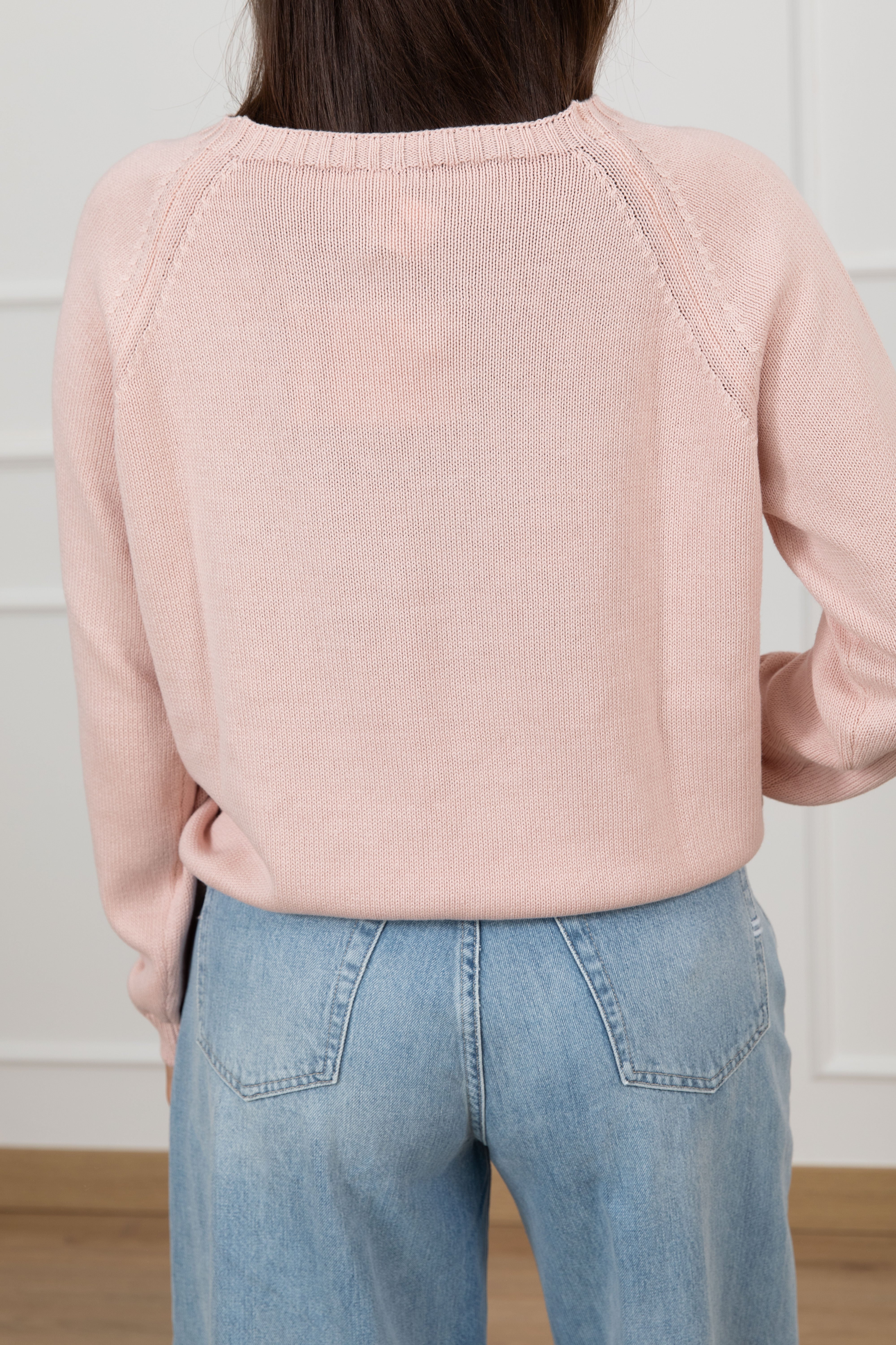 Maglia girocollo in cotone con manica raglan Susy Mix