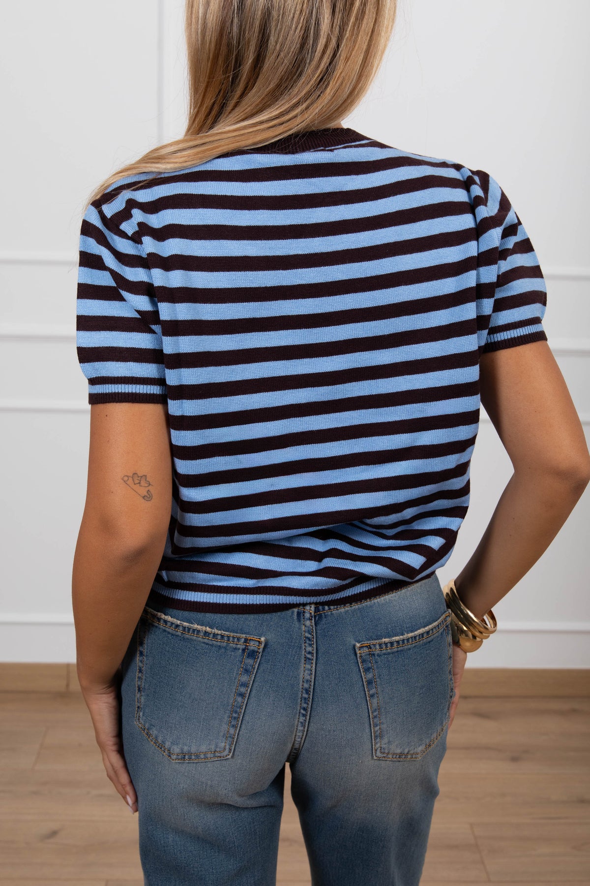 T-shirt in maglia a righe Susy Mix