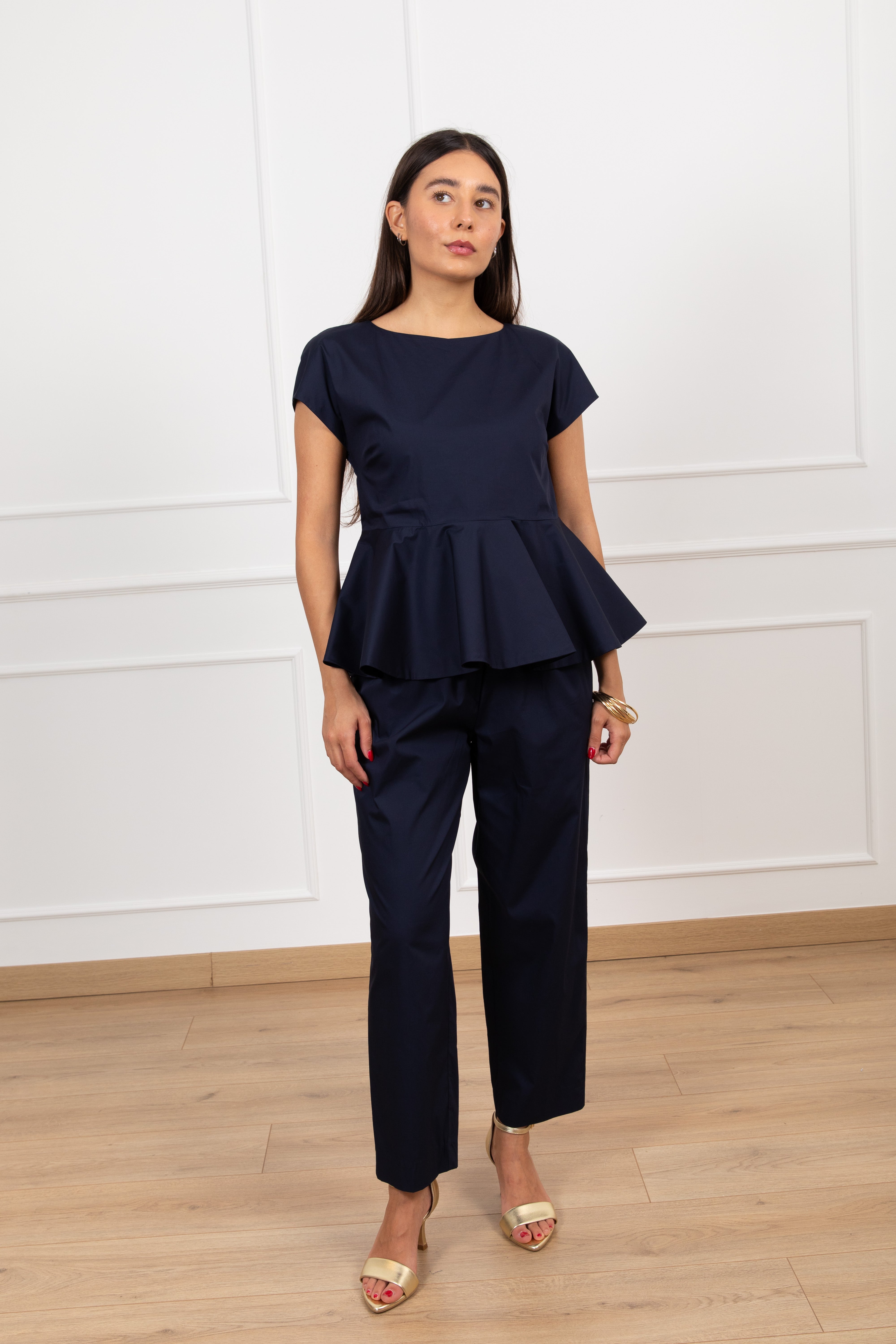 Blusa smanicata con godet Motel