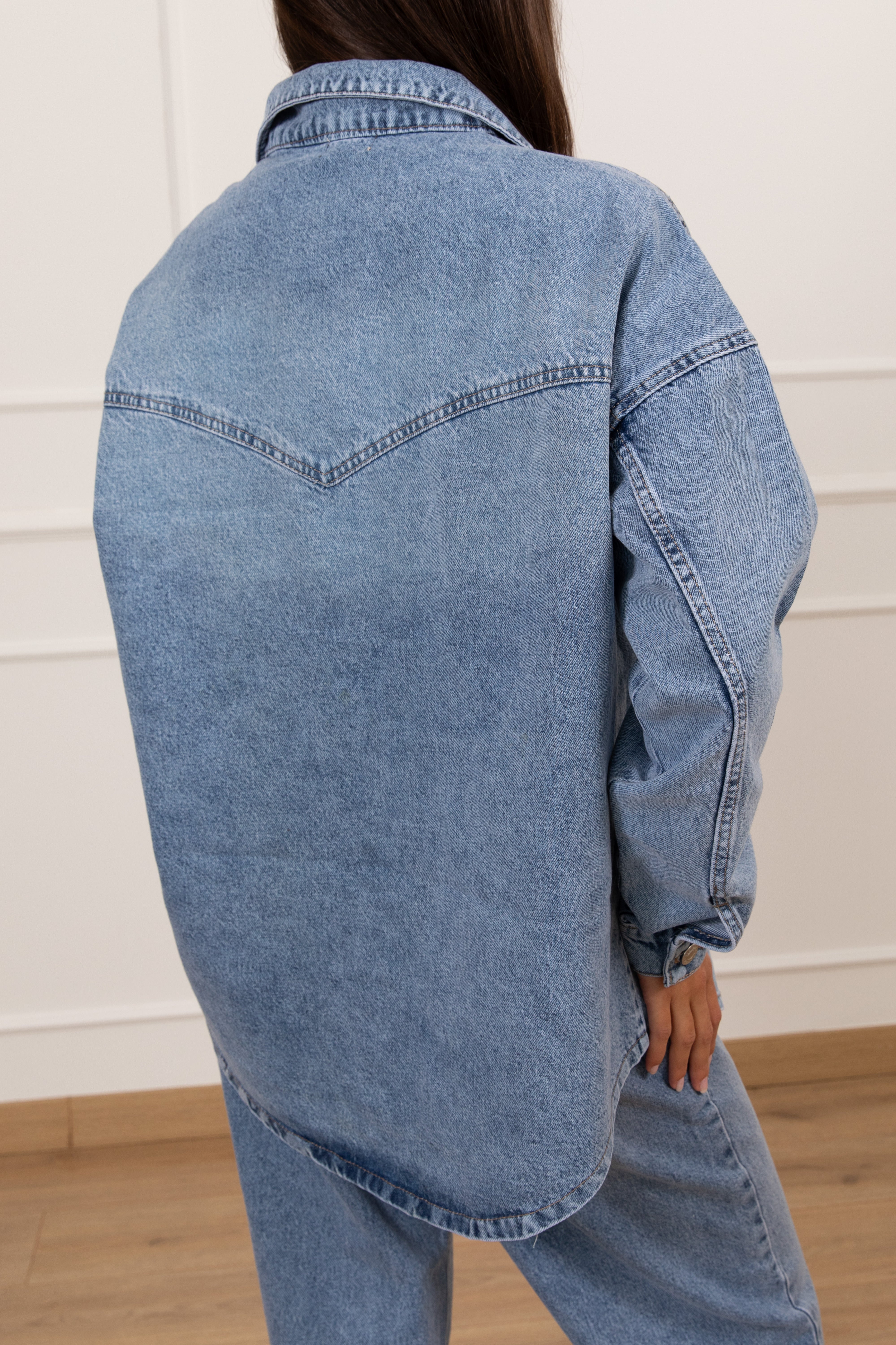 Giacca-camicia over-size in jeans Susy Mix