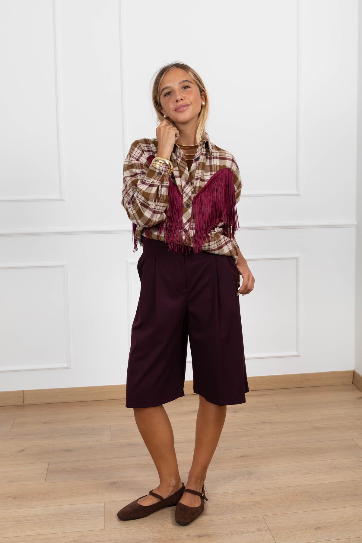 Bermuda sartoriale doppia pinces variante bordeaux Tensione IN