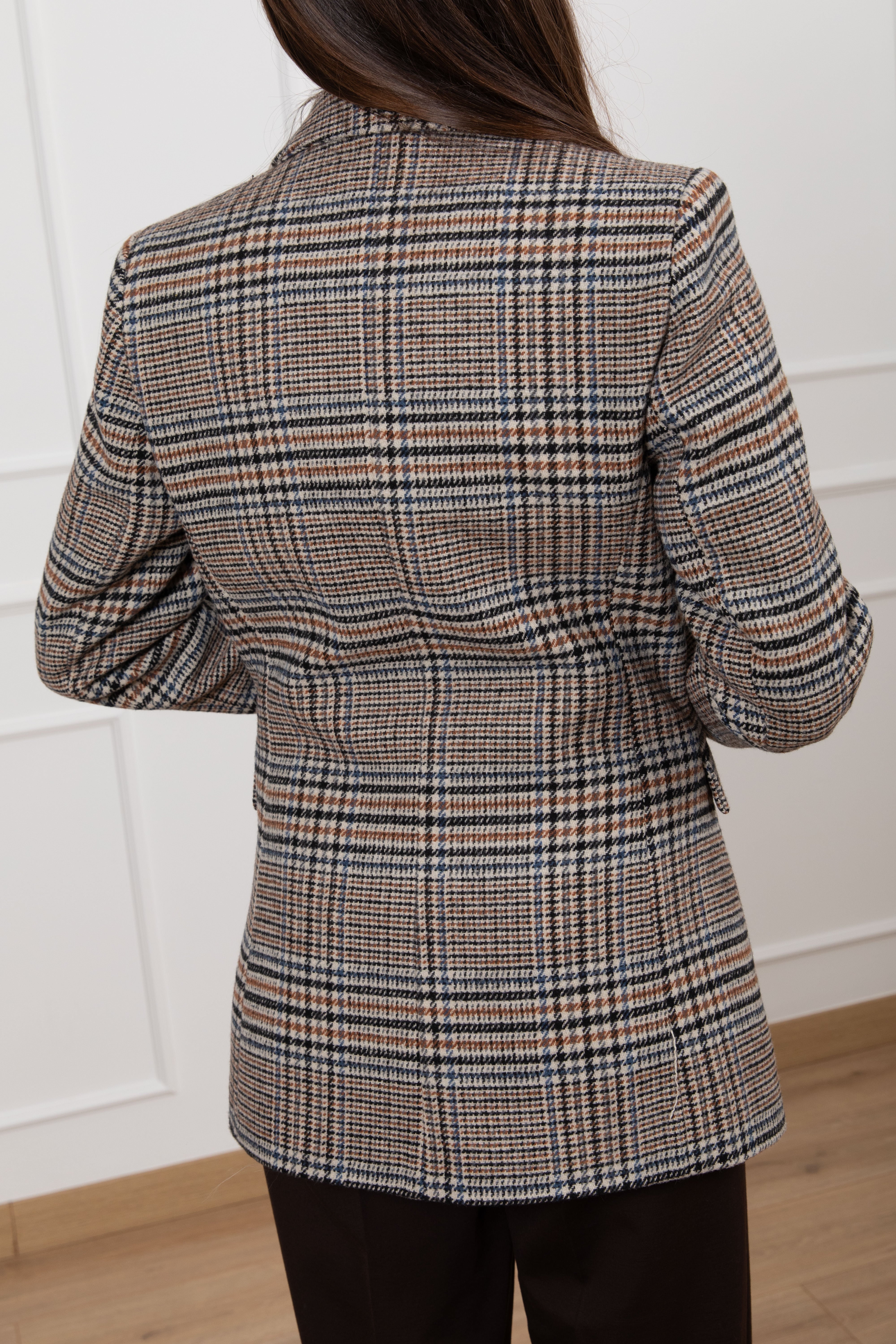 Giacca regular-fit principe di galles con cravatta in eco-pelle Tensione IN