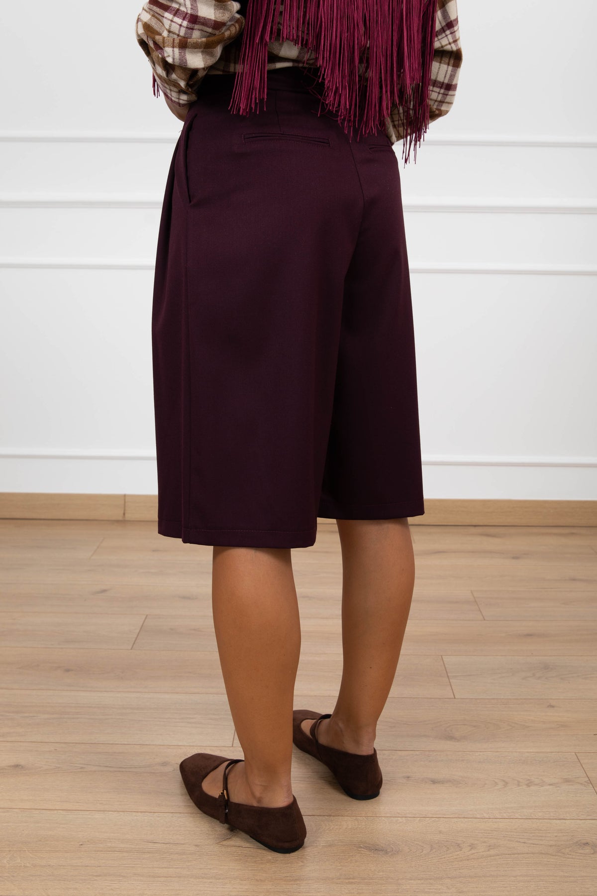Bermuda sartoriale doppia pinces variante bordeaux Tensione IN