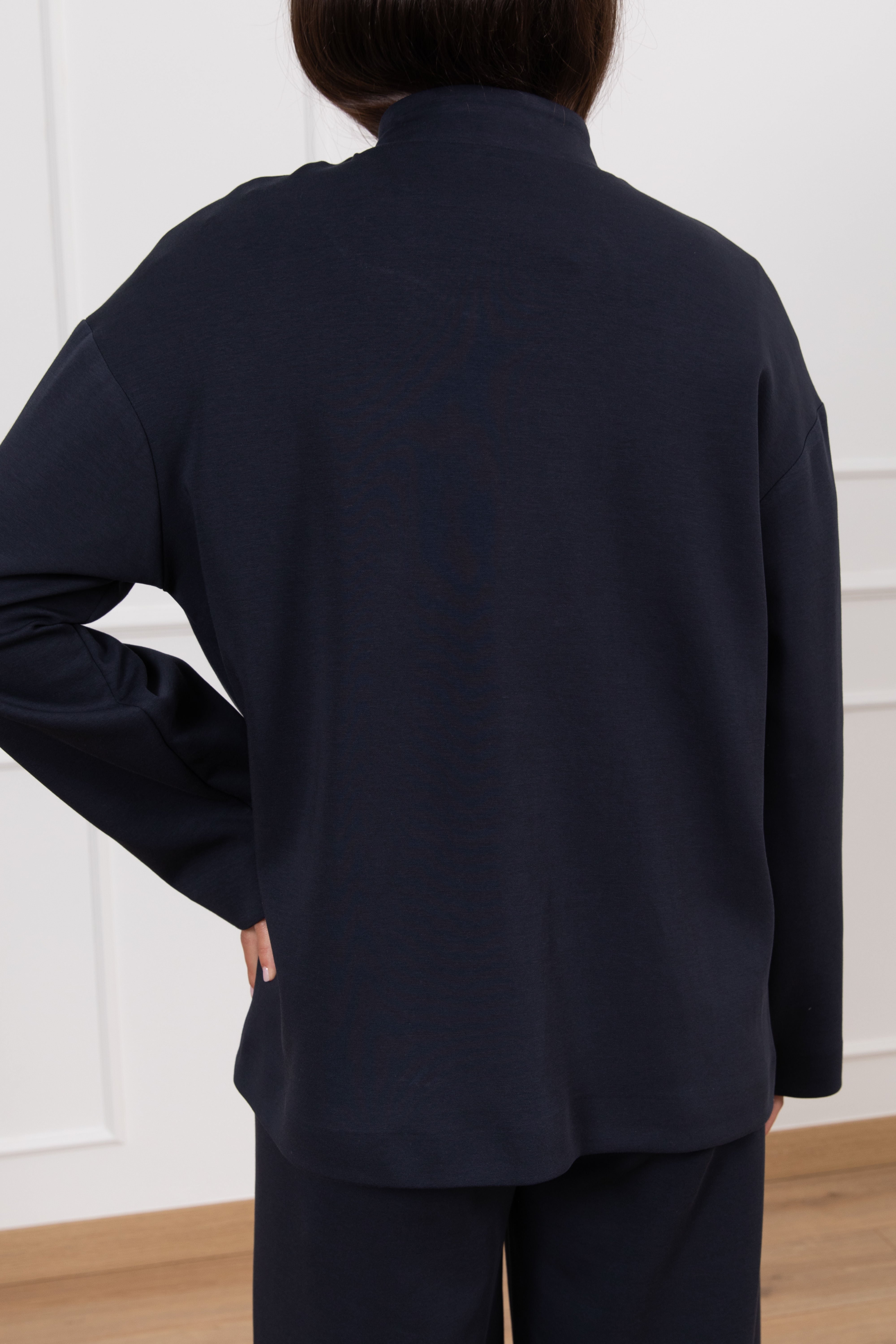 Giacca felpa in cotone leggero alla coreana con alamari Tensione IN