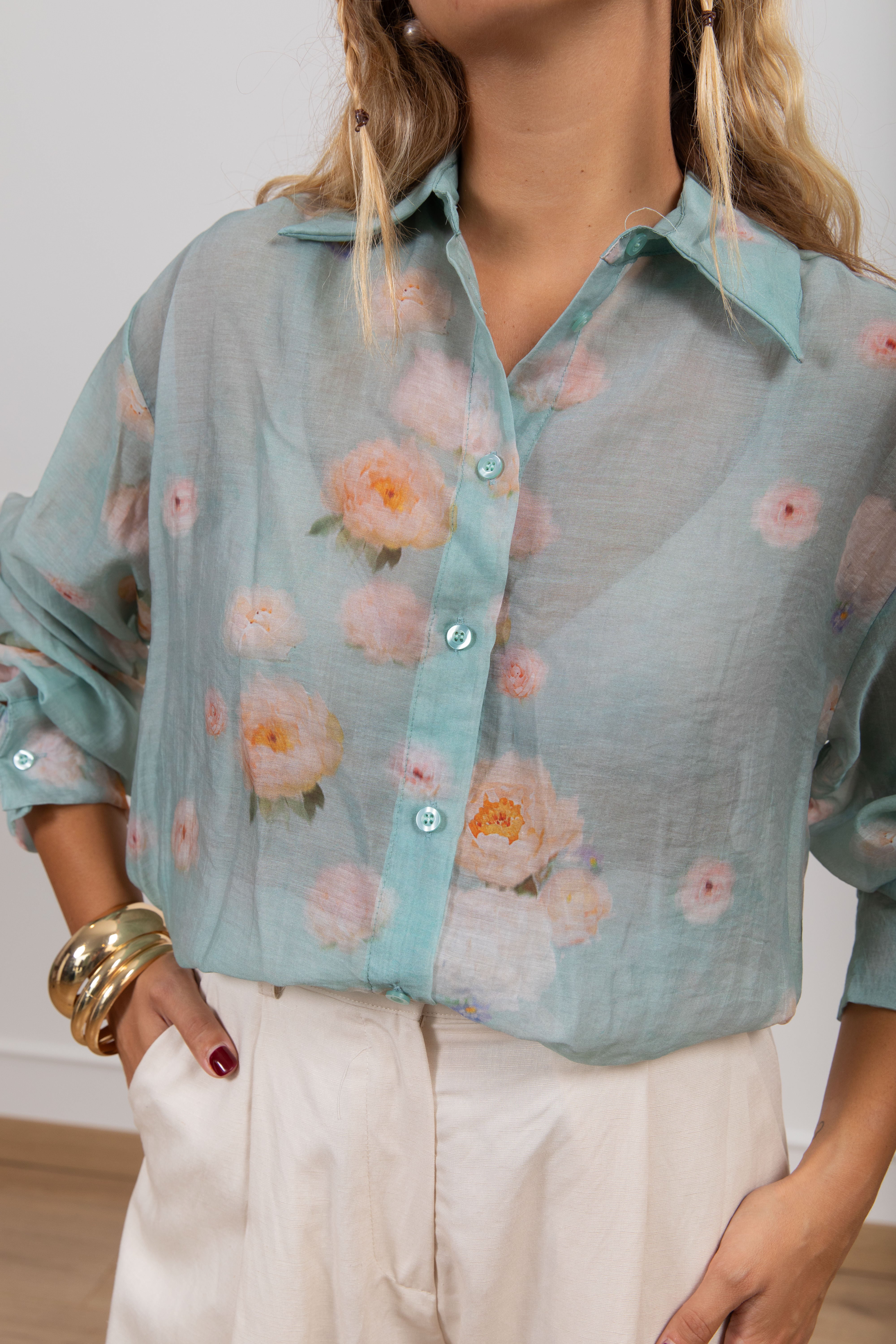 Camicia fantasia peonie Tensione IN