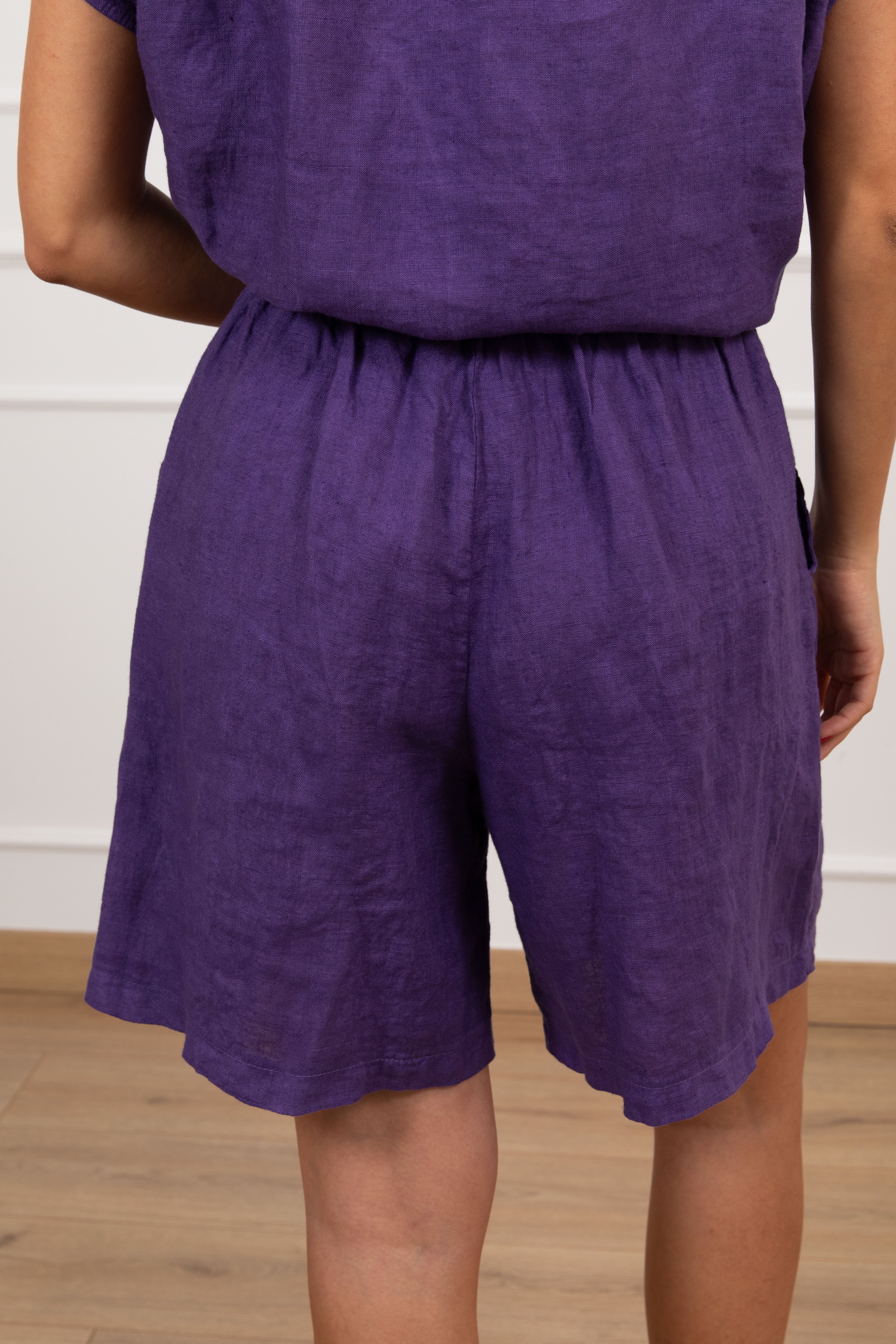 Bermuda 100% lino con elastico e coulisse Susy Mix