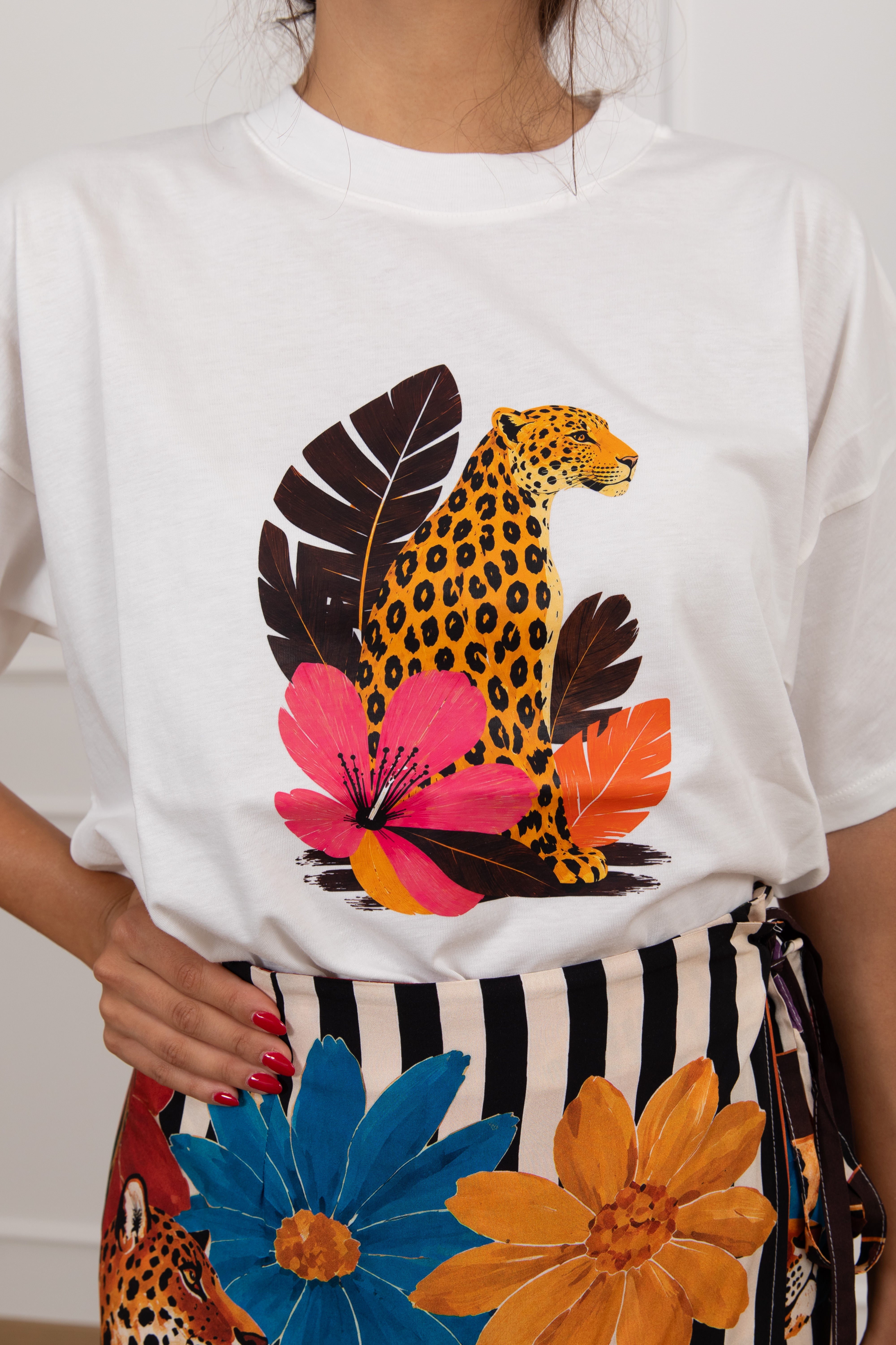 T-shirt stampa tiger ViCOLO