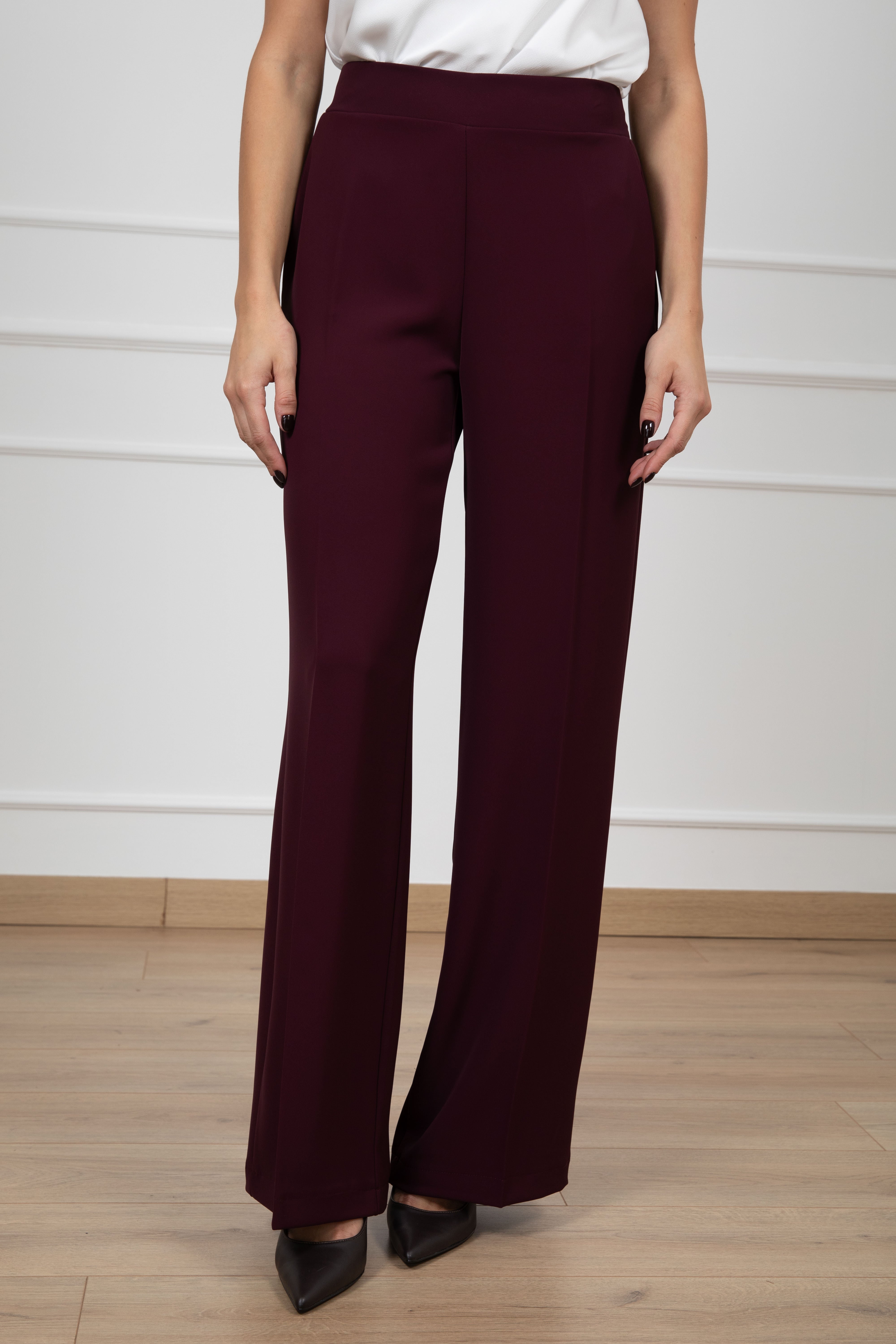 Tailleur fluido con fusciacca e pantalone con elastico Susy Mix