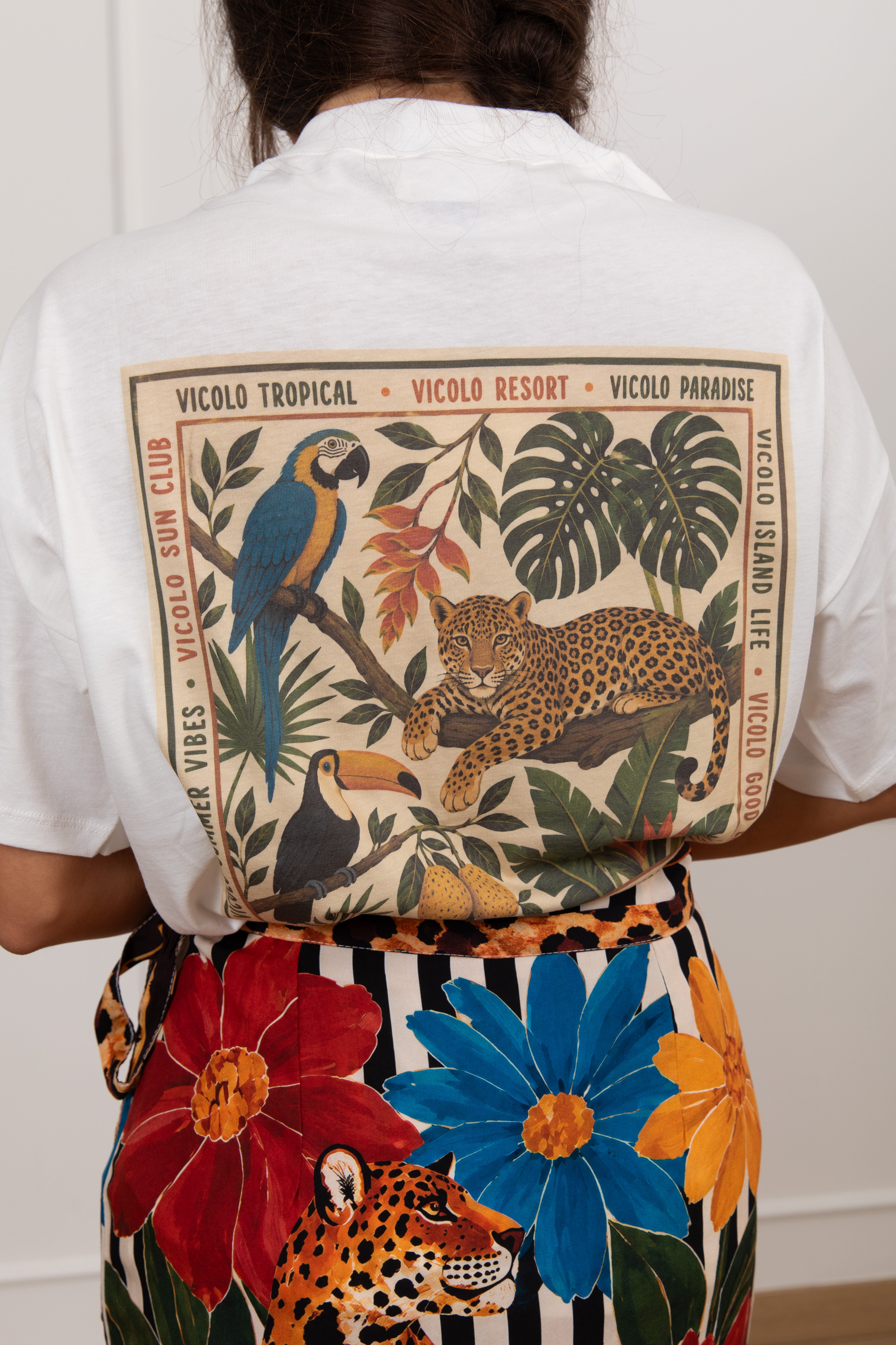 T-shirt stampa wild sul retro ViCOLO