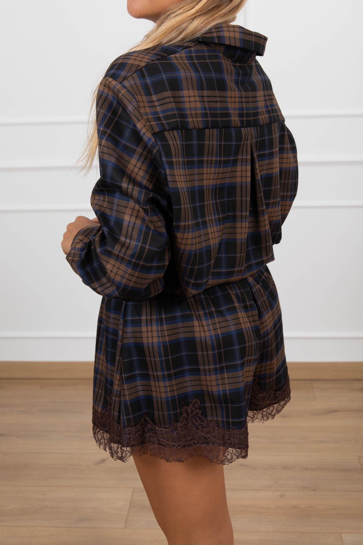 Camicia check biscotto con tasca Haveone