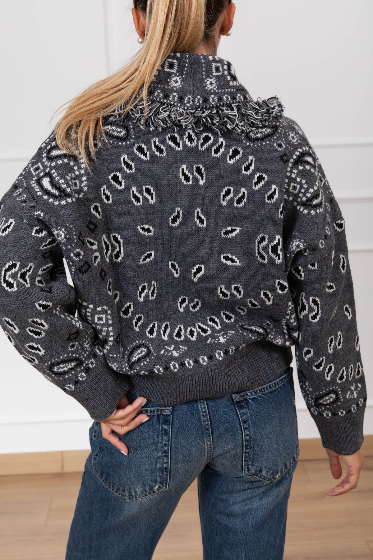 Cardigan fantasia bandana con bottoni Tensione IN