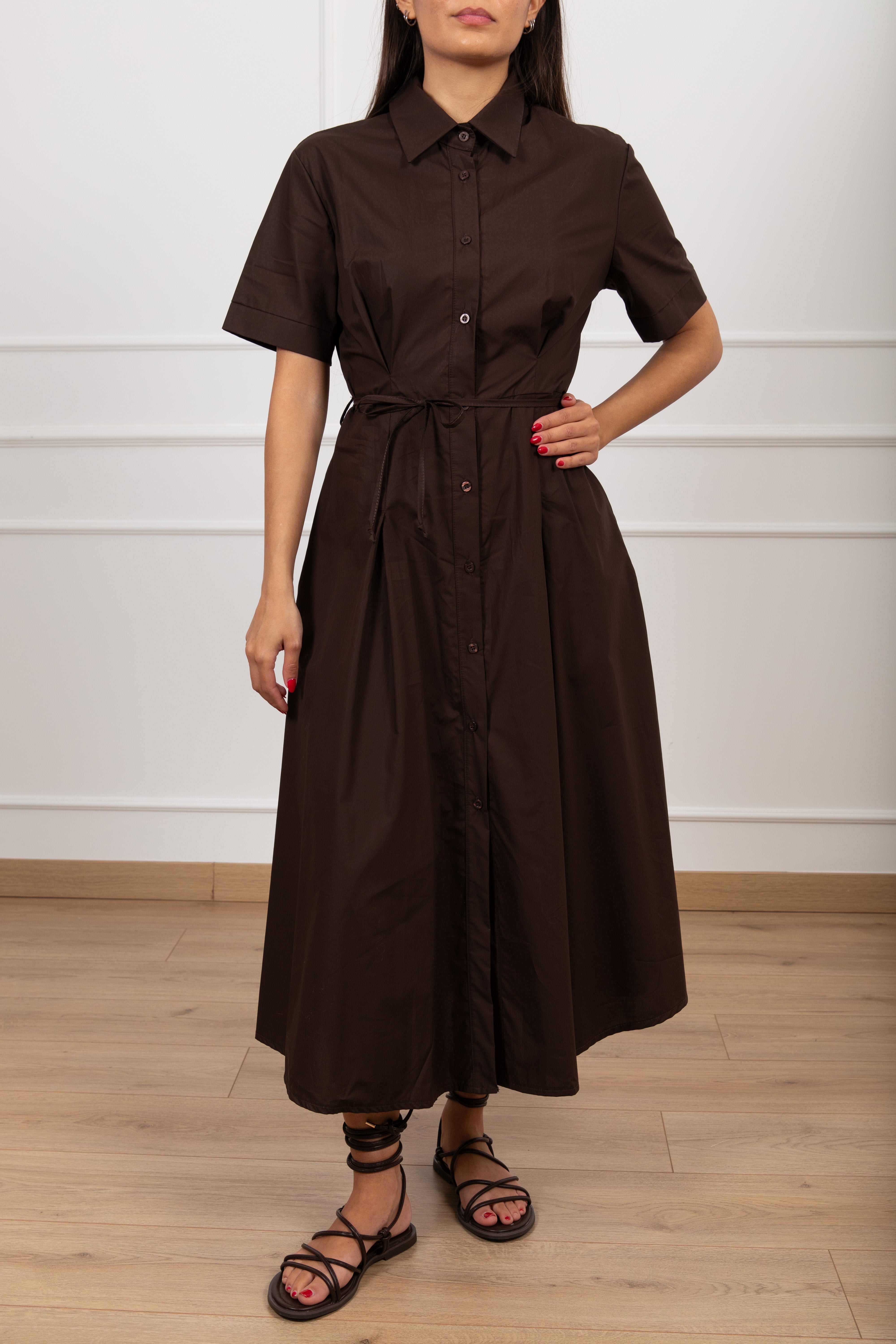 Chemisier manica corta in cotone con coulisse Susy Mix