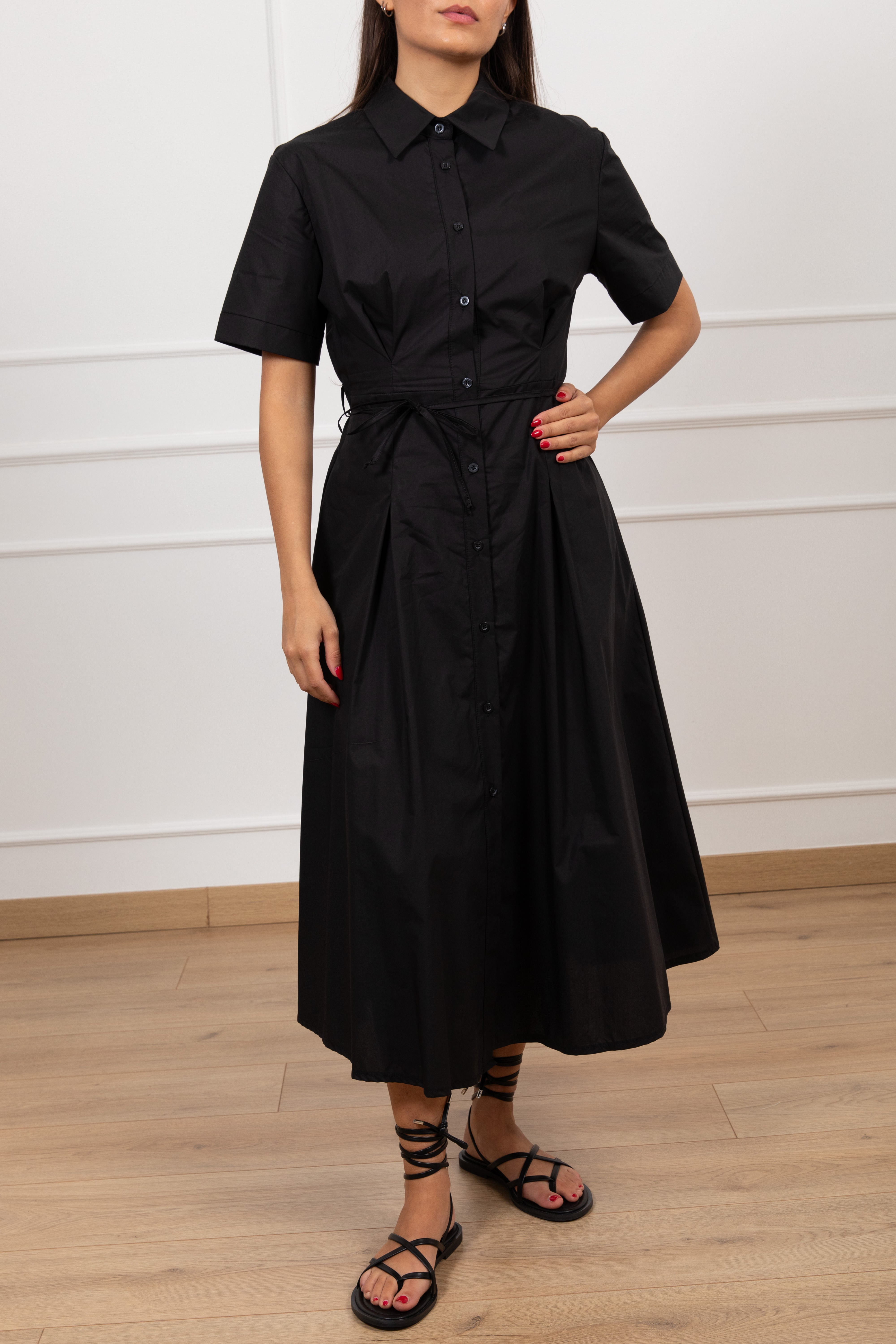 Chemisier manica corta in cotone con coulisse Susy Mix