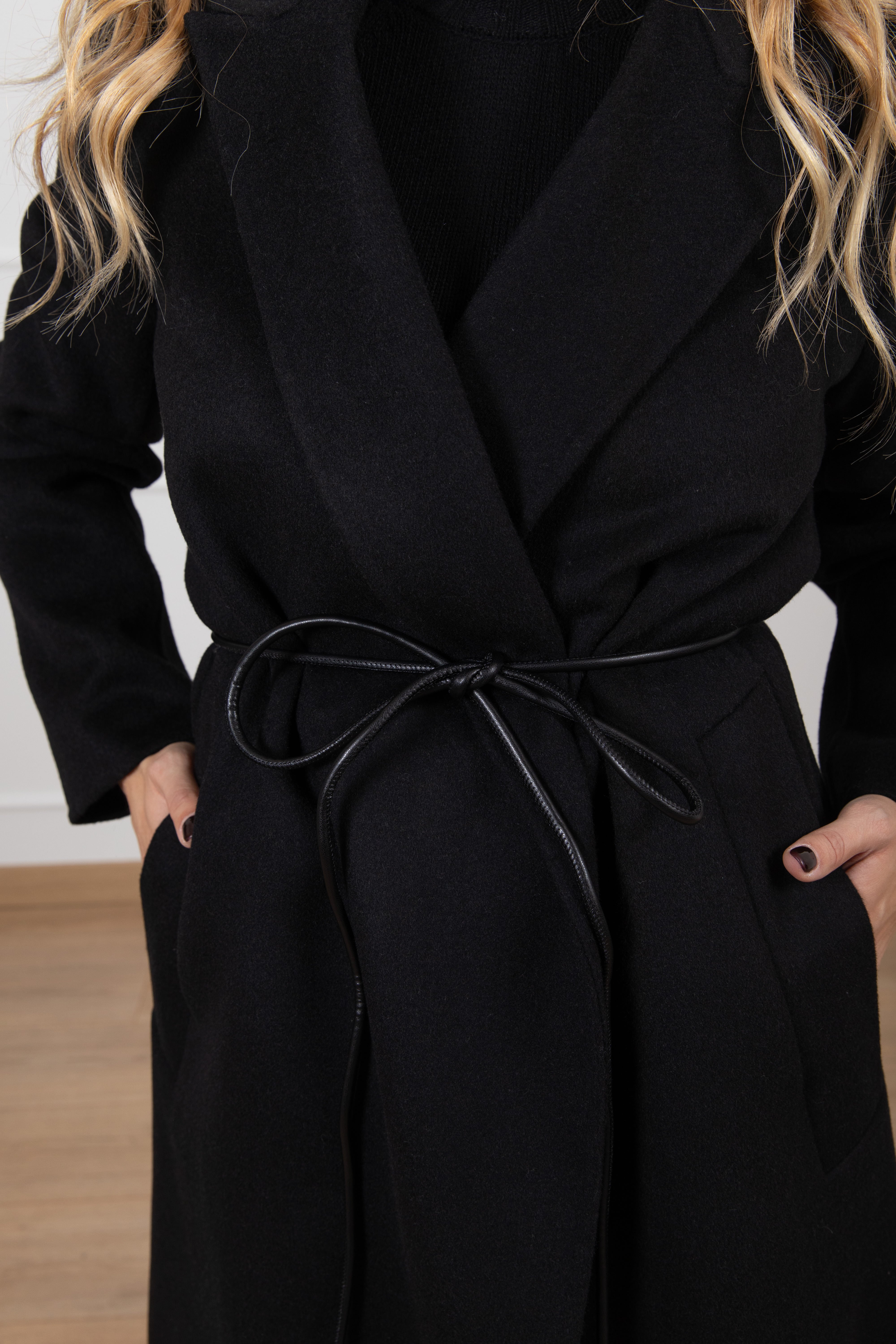 Cappotto handmade con cintura ViCOLO