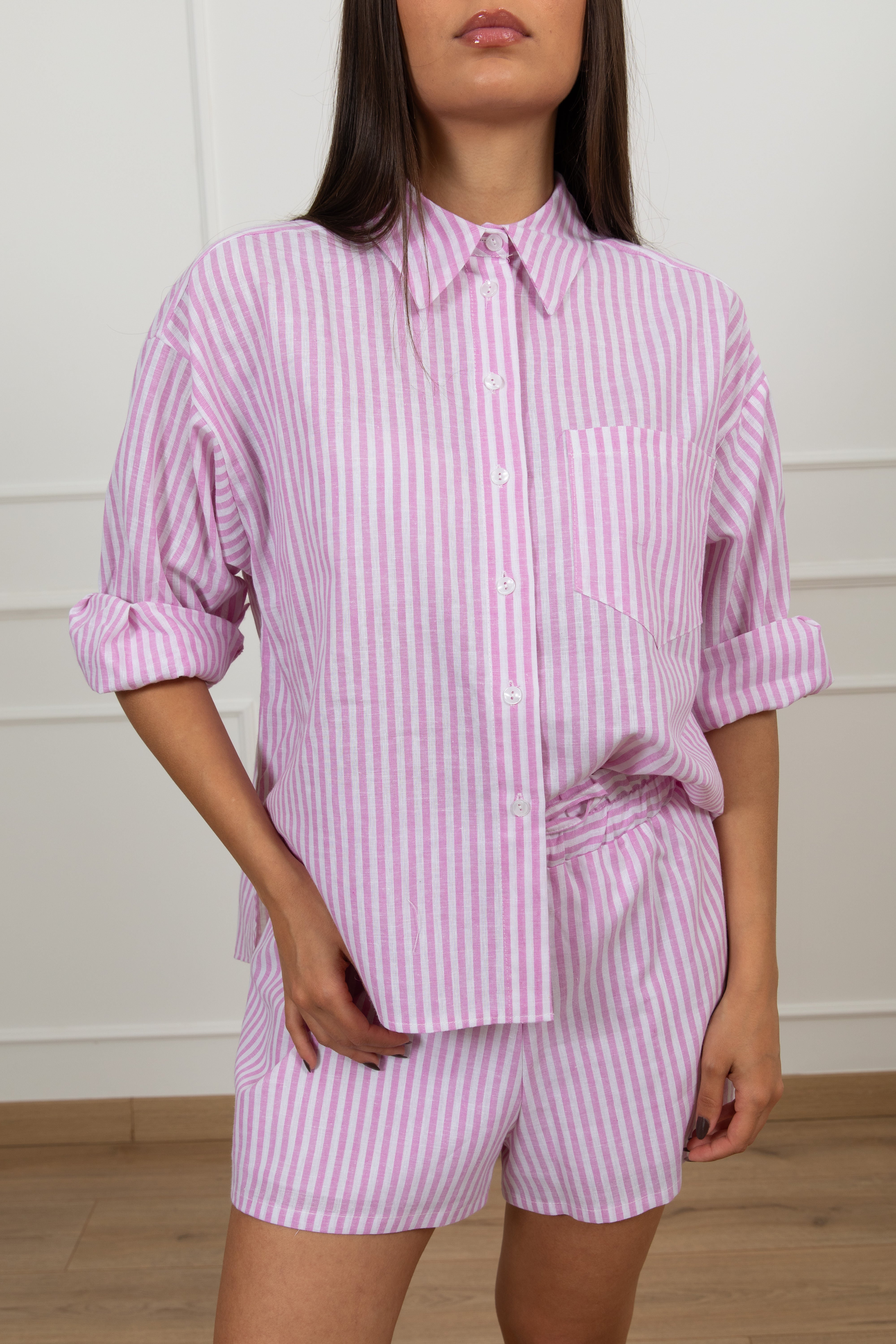 PRE ORDER 1/06 Camicia a righe in lino "Summer time" Tensione IN