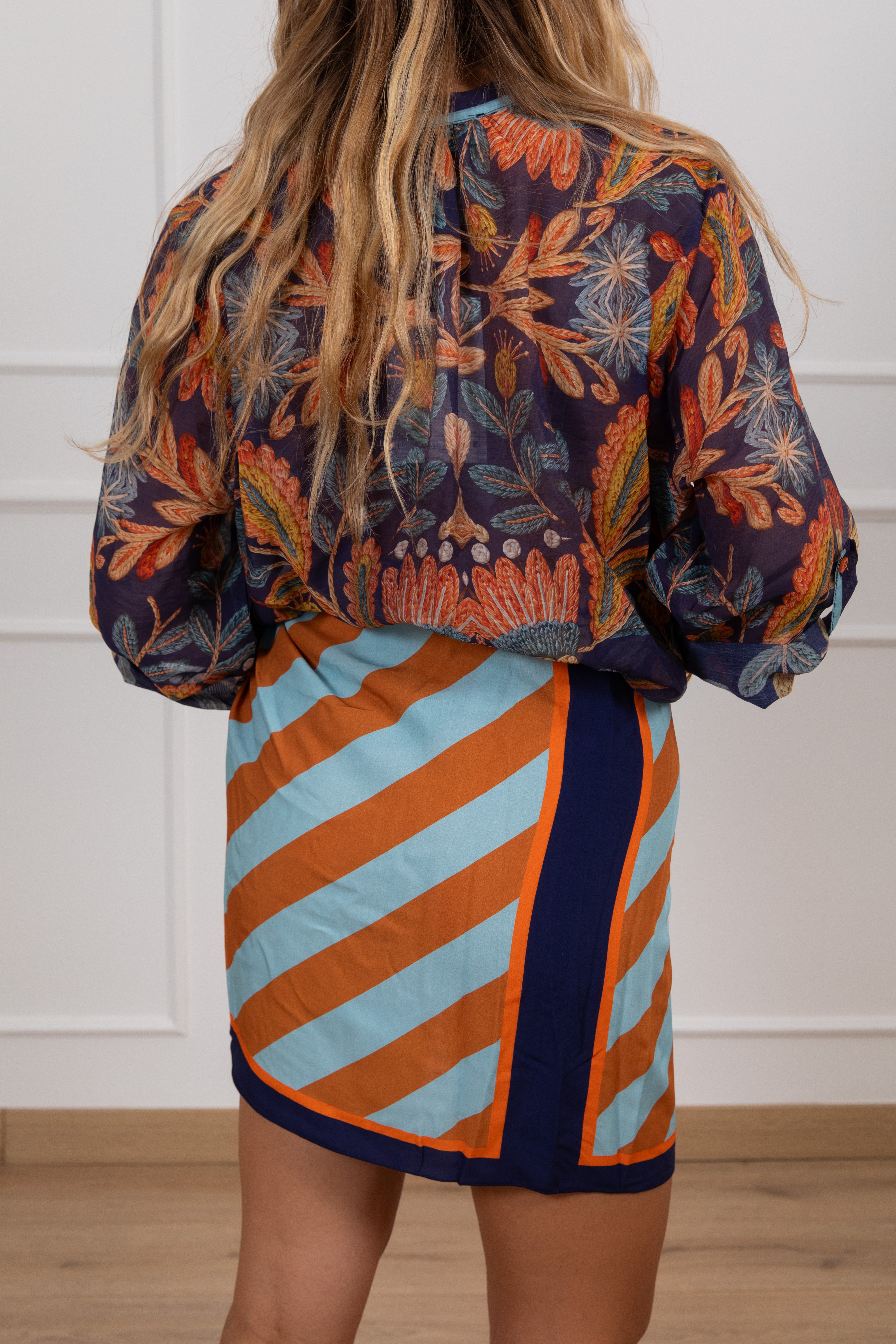 Camicia fantasia tigre blu Haveone