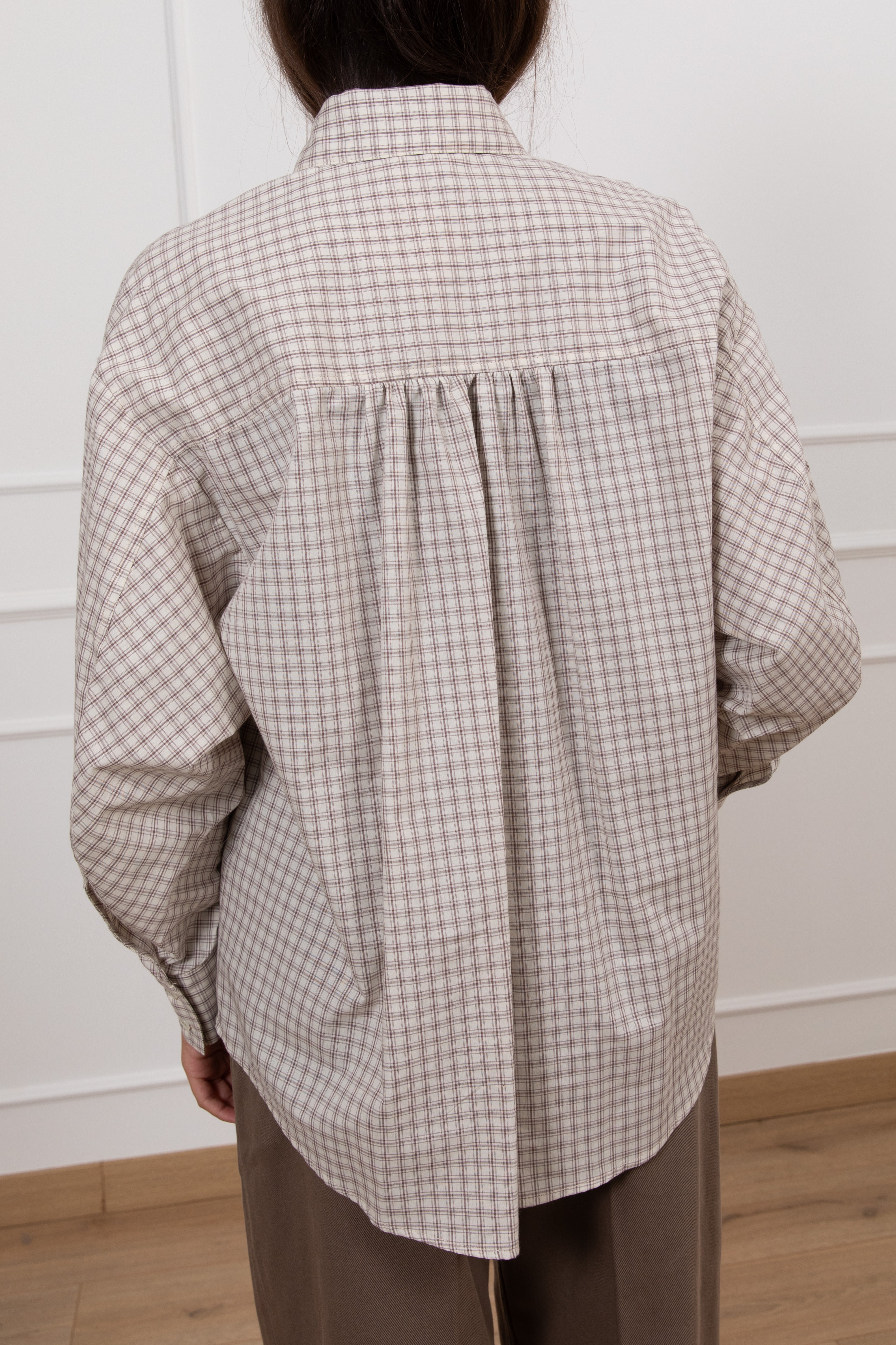 Camicia check con cravatta e fiocco manica ViCOLO