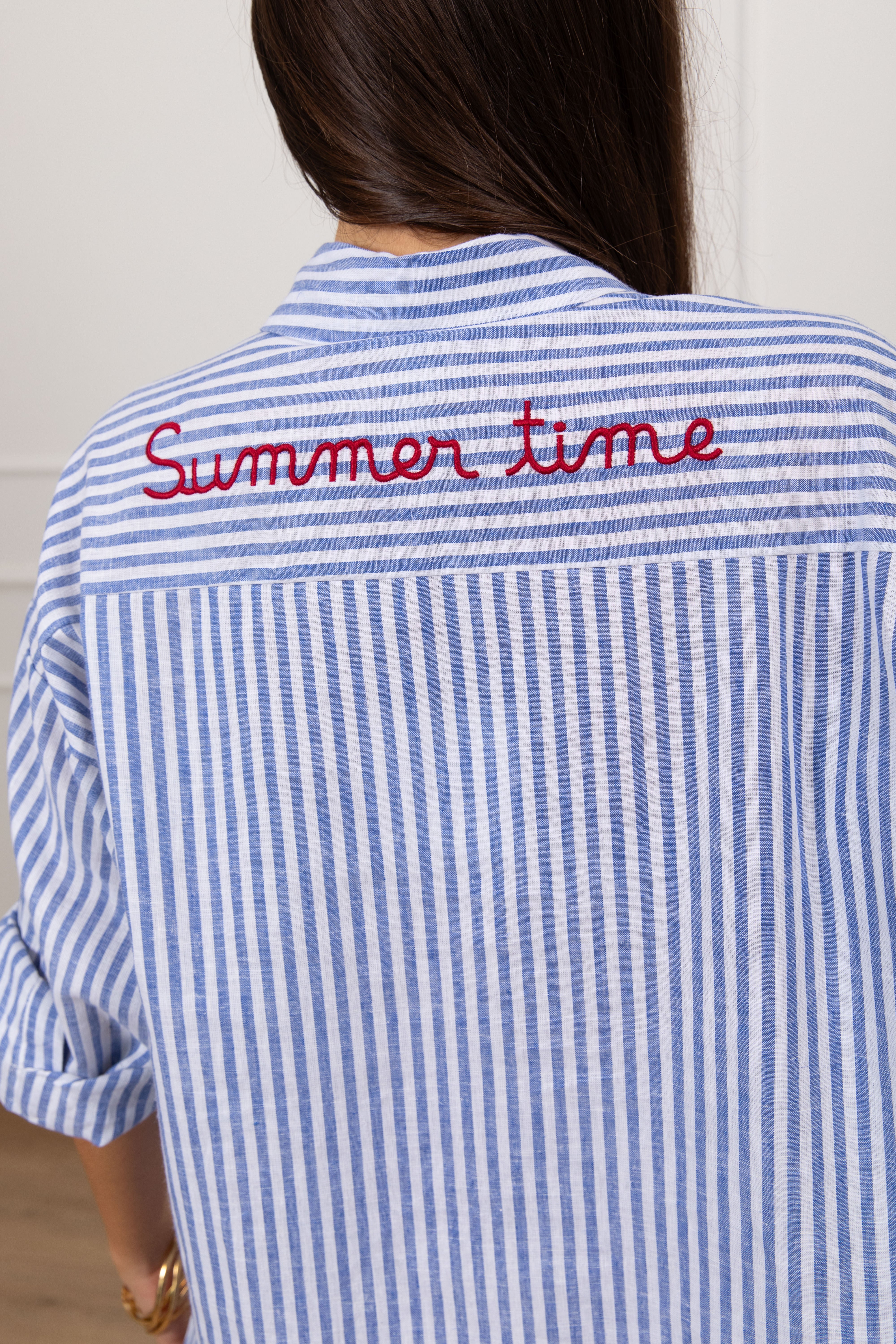 PRE ORDER 1/06 Camicia a righe in lino "Summer time" Tensione IN
