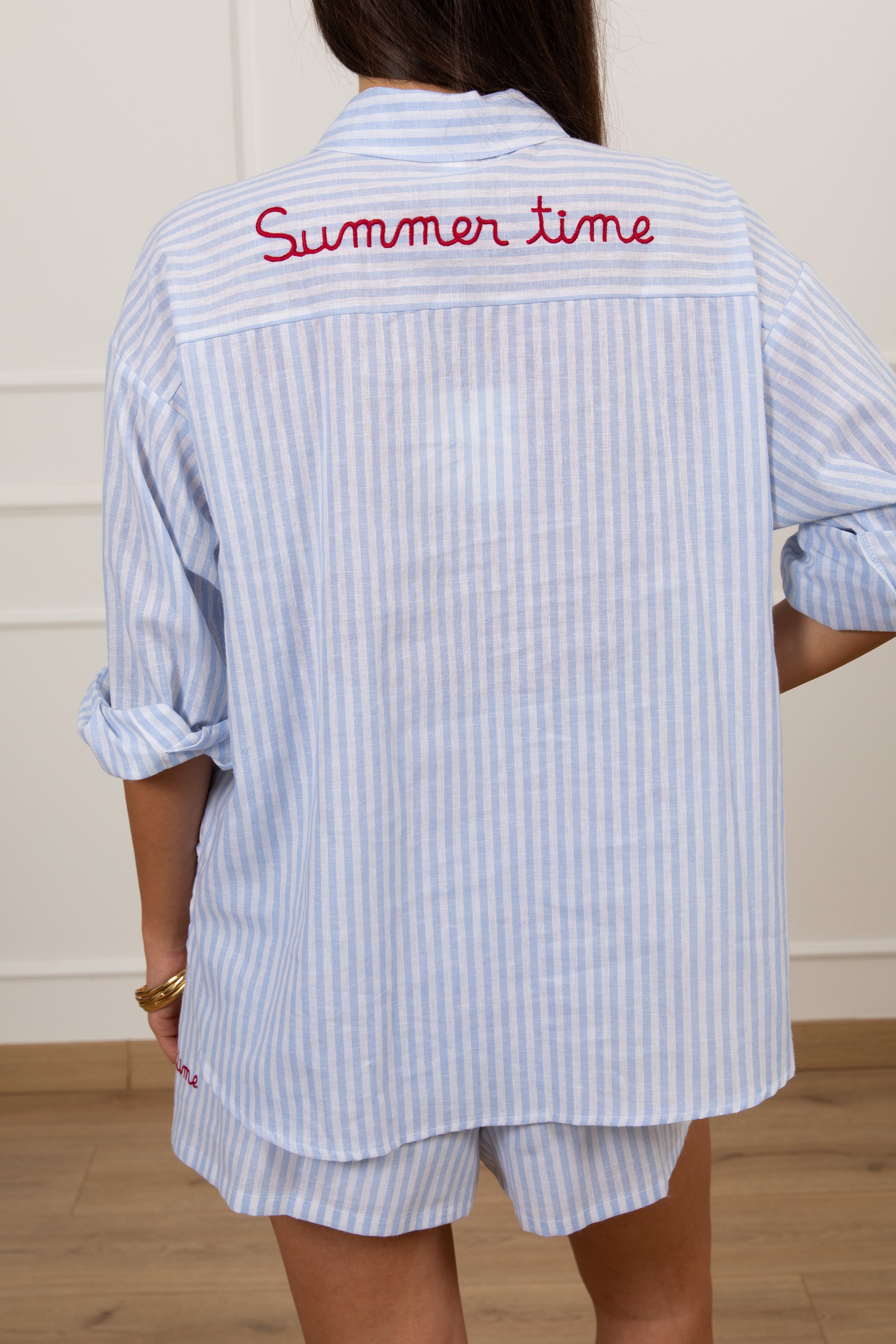 PRE ORDER 1/06 Camicia a righe in lino "Summer time" Tensione IN