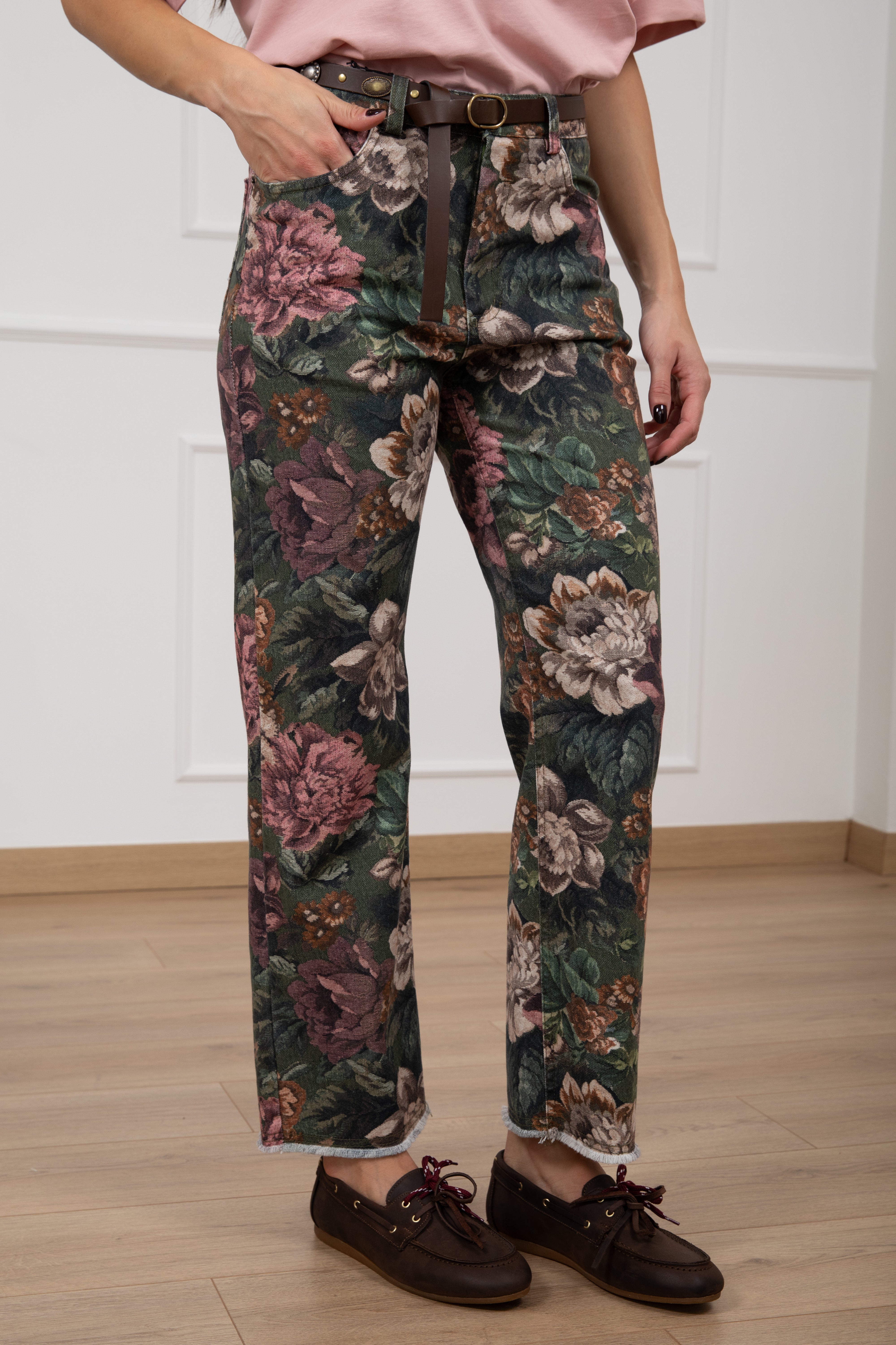 Pantalone sigaretta fantasia romance Tensione IN