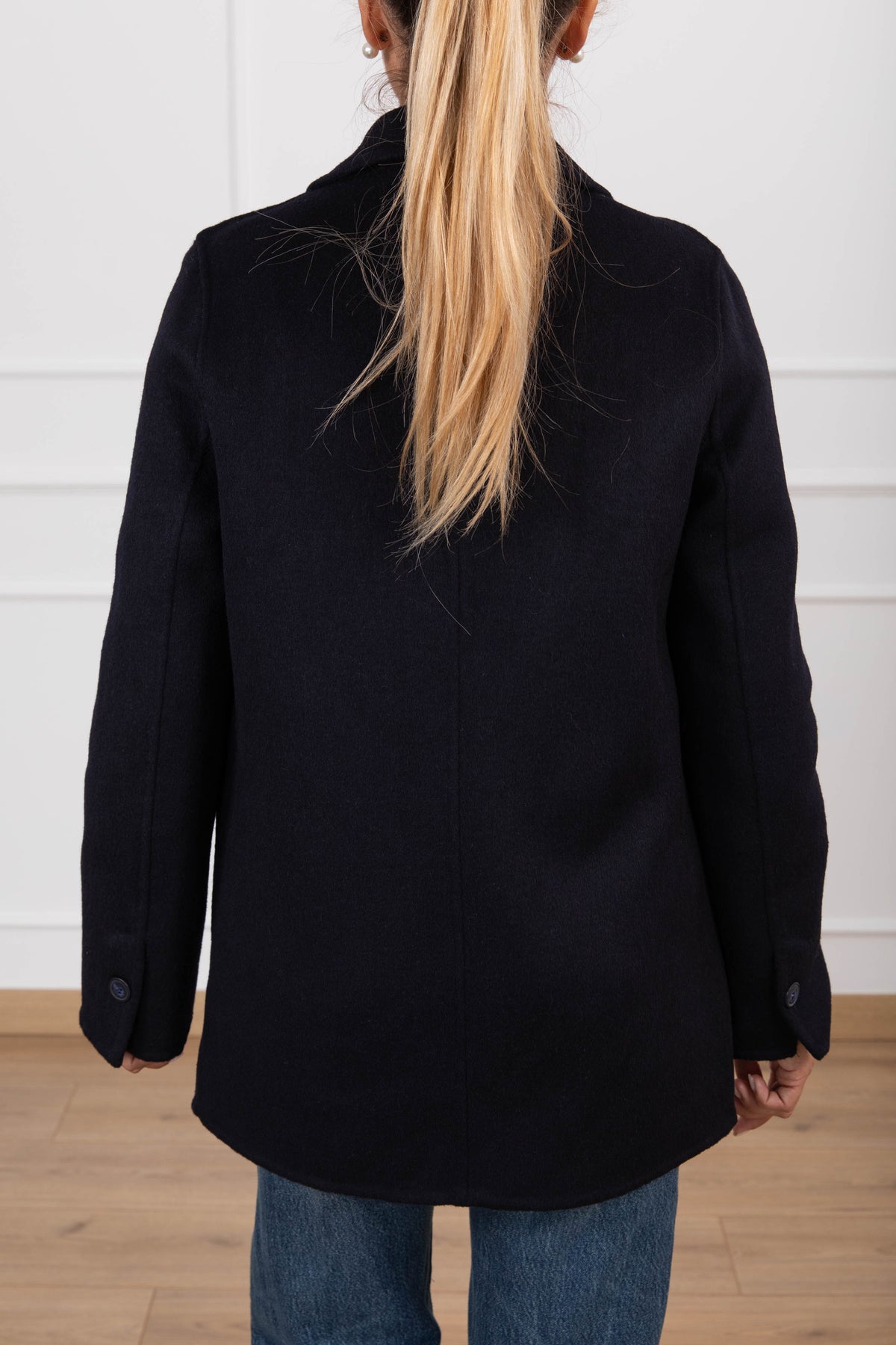 Giacca-cappotto mono-bottone variante blu Susy Mix