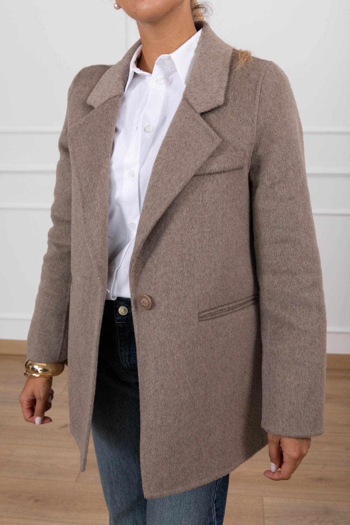 Giacca-cappotto mono-bottone variante casha Susy Mix