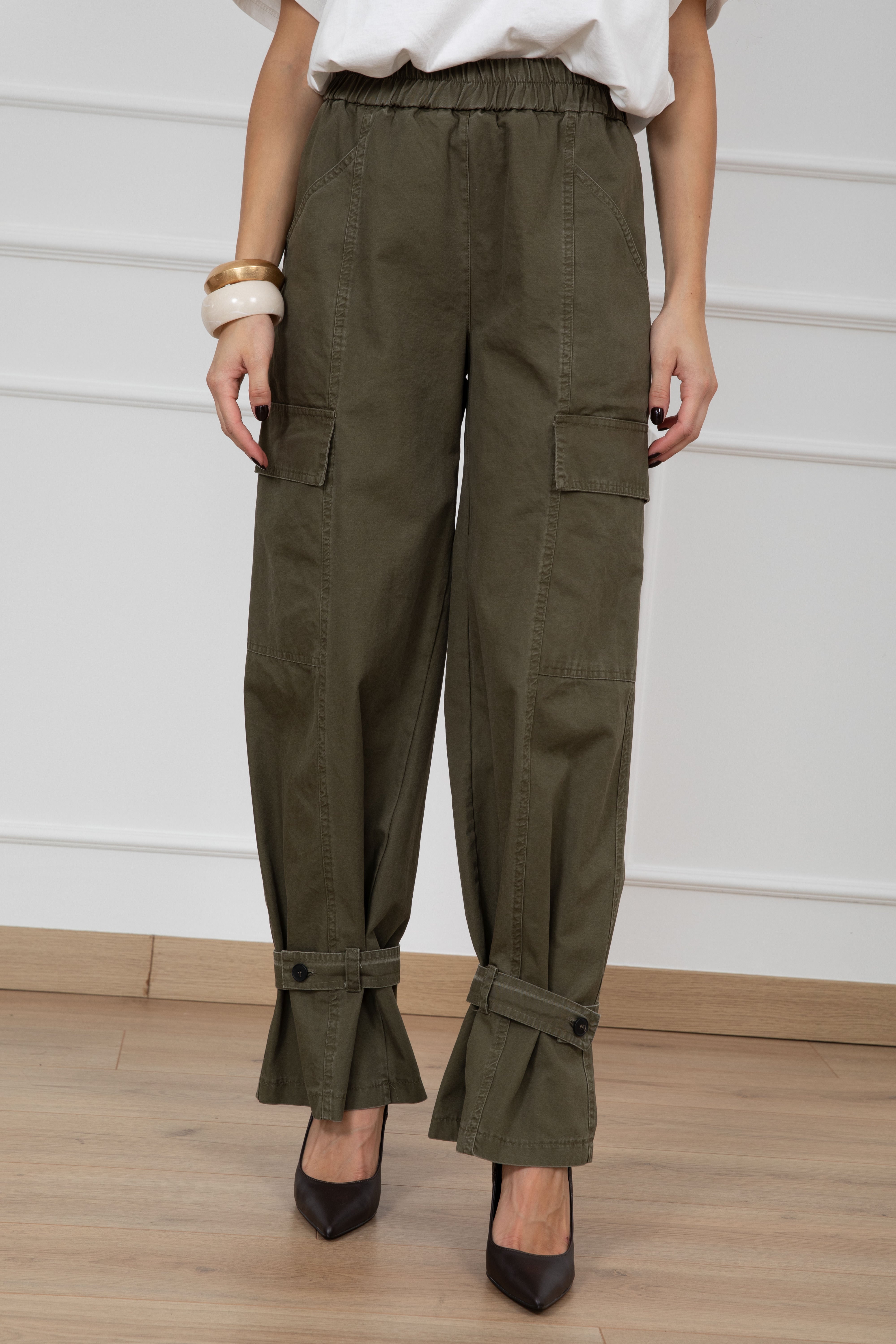 Pantalone cargo con fascetta sul fondo Tensione IN