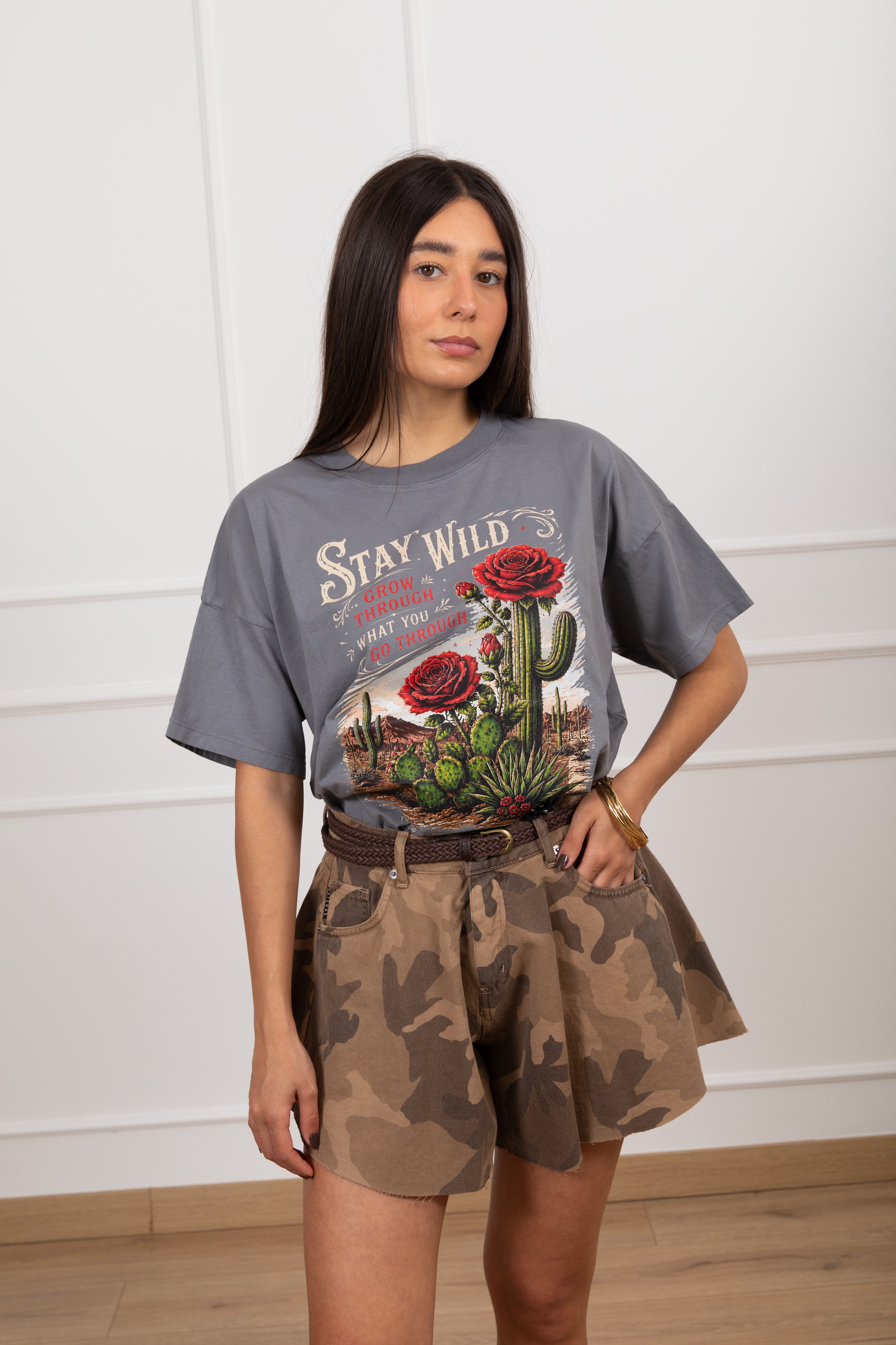 Shorts camouflage a farfalla Haveone