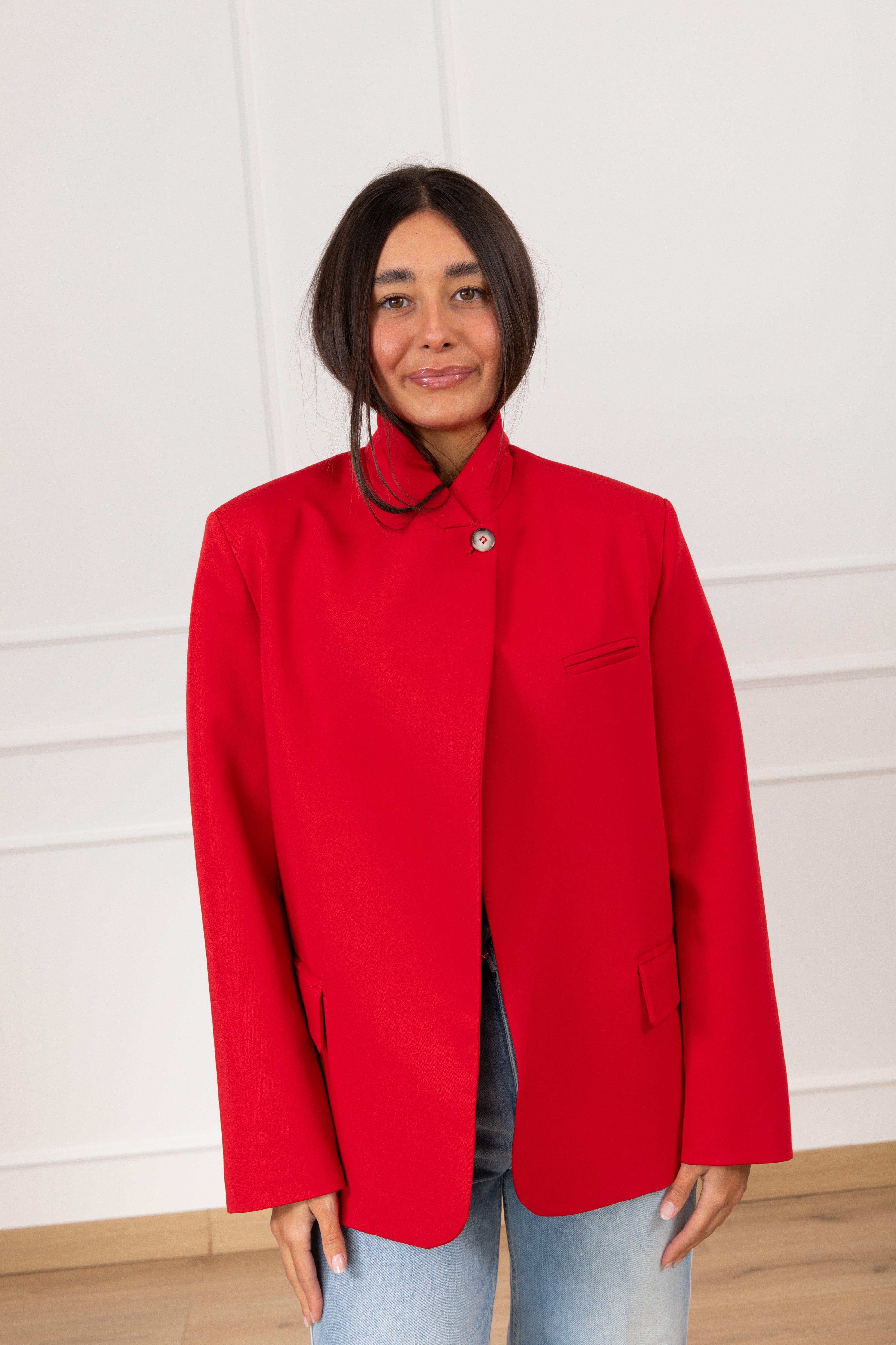 Giacca bottone alto tinta unita ViCOLO