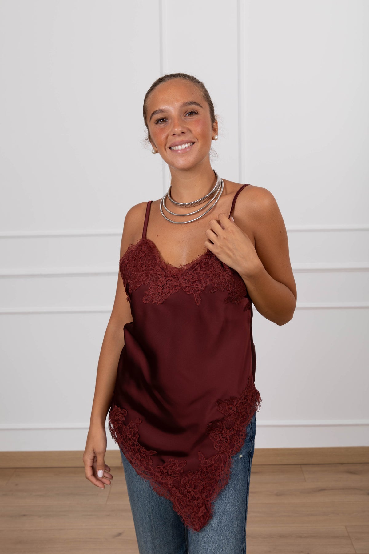 Top lingerie variante bordeaux Haveone