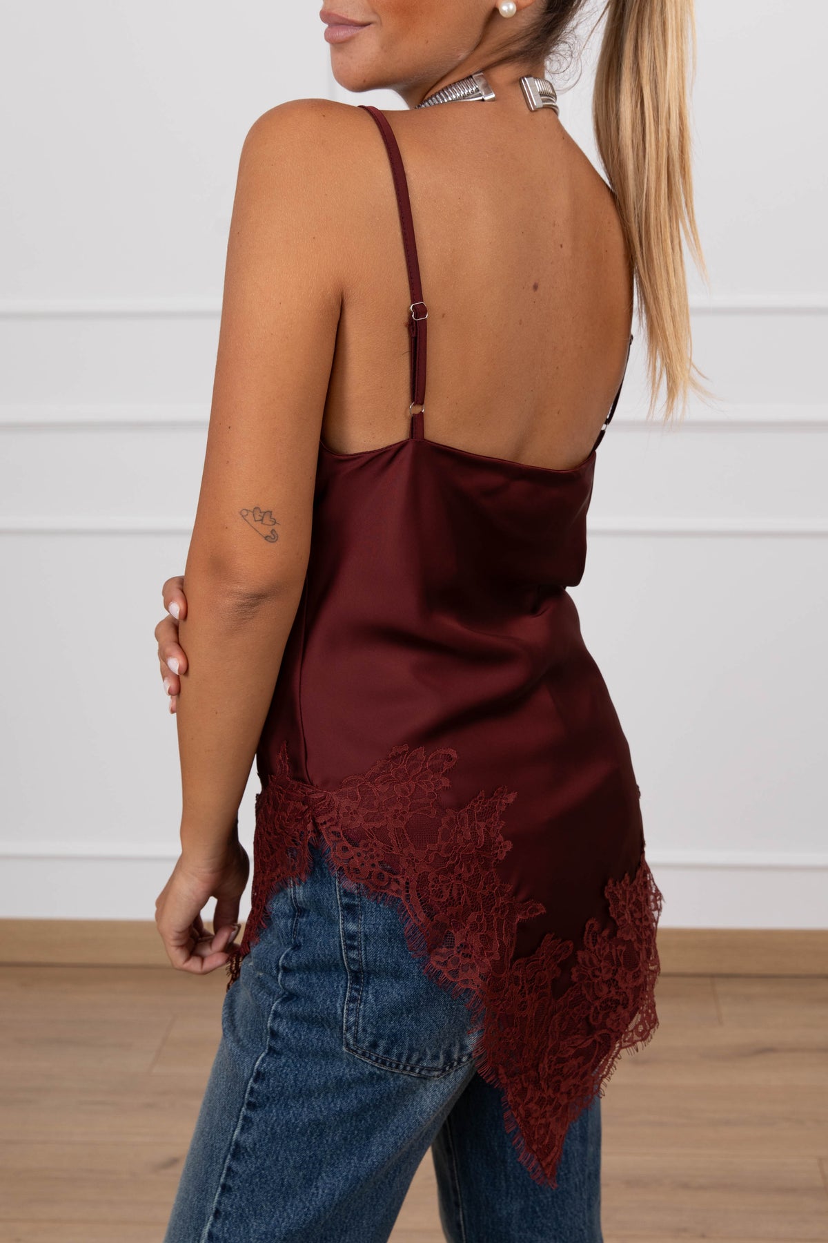 Top lingerie variante bordeaux Haveone