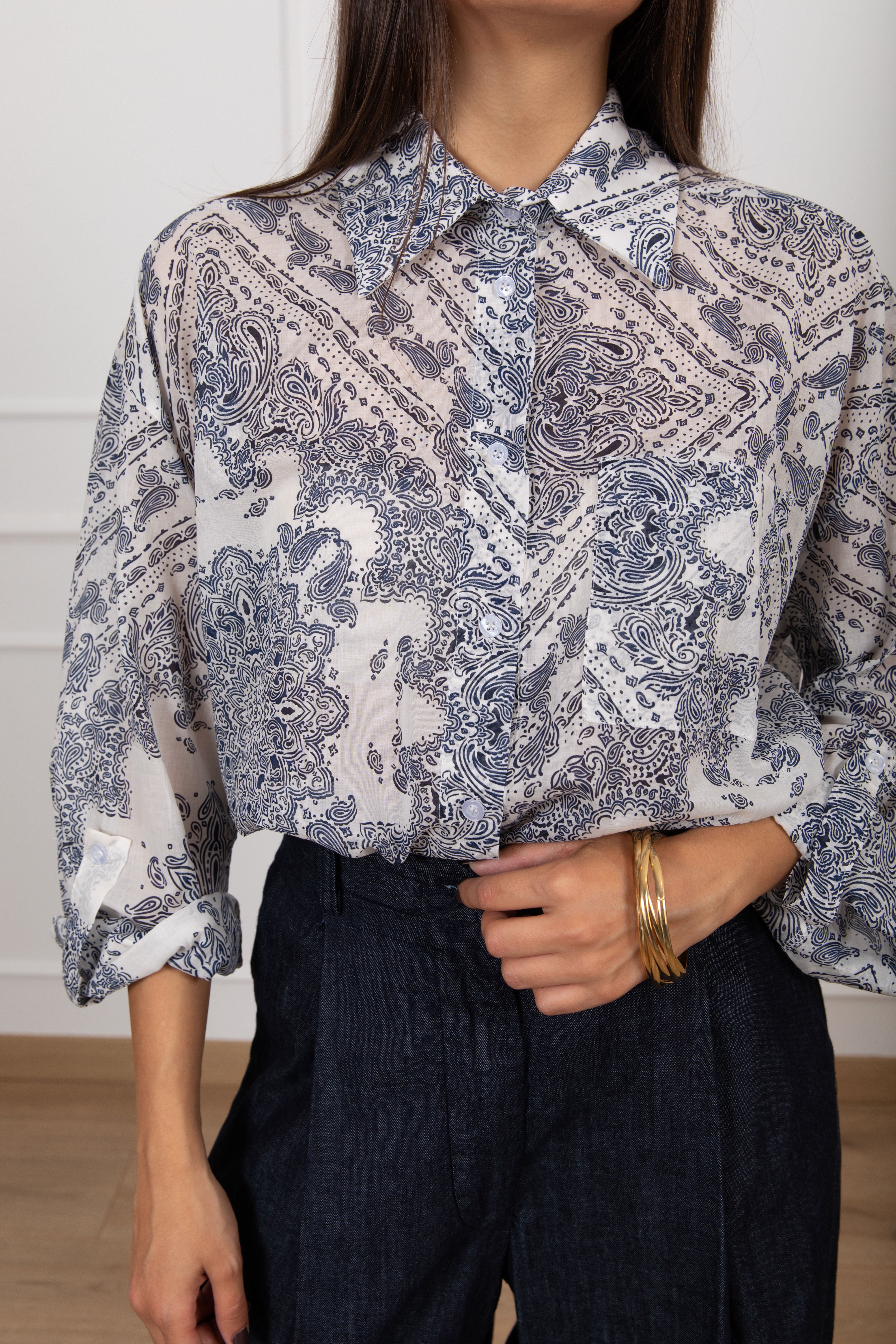 Camicia fantasia bandana in cotone Tensione IN