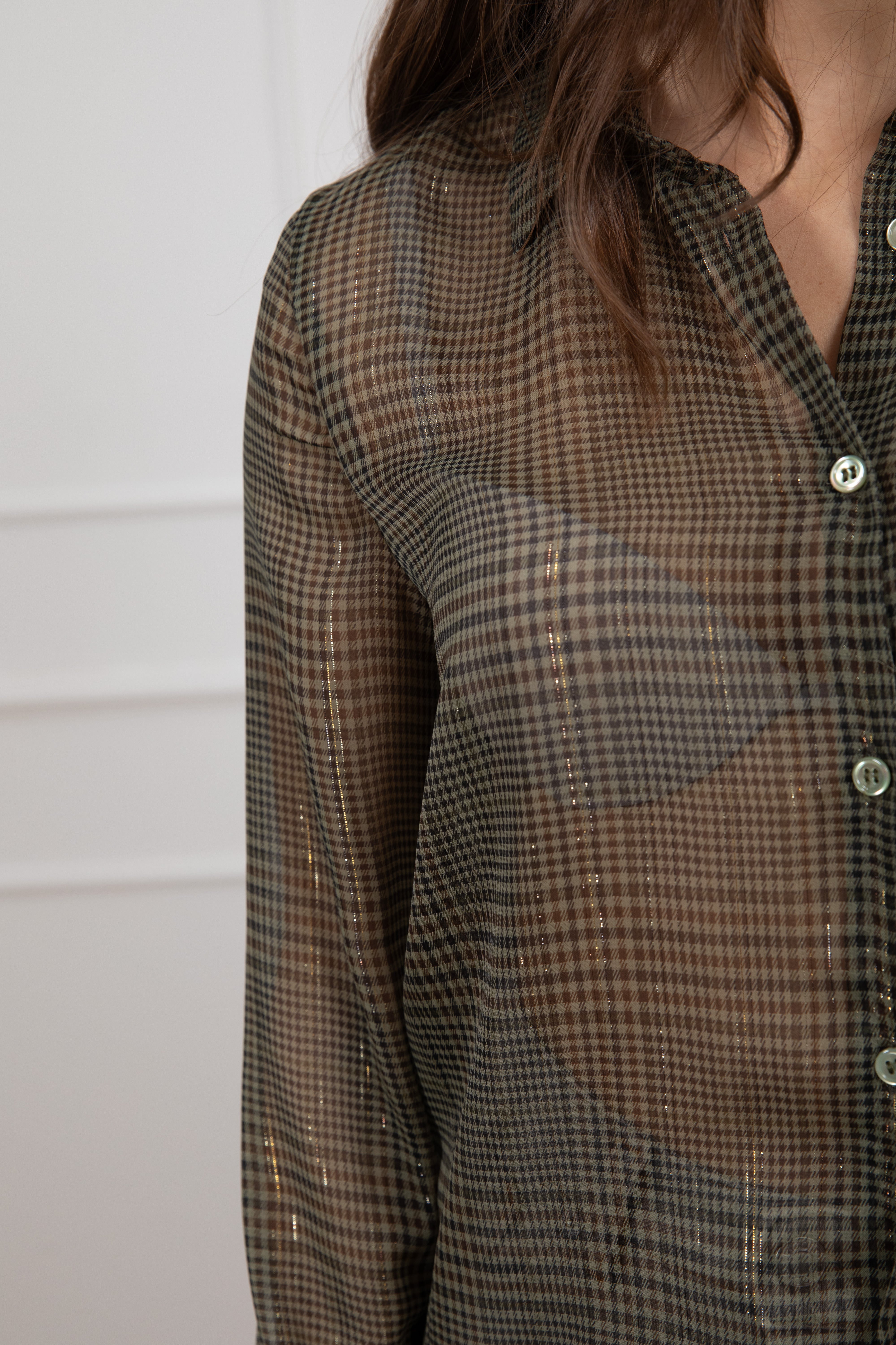 Camicia pied de poule lurex ViCOLO