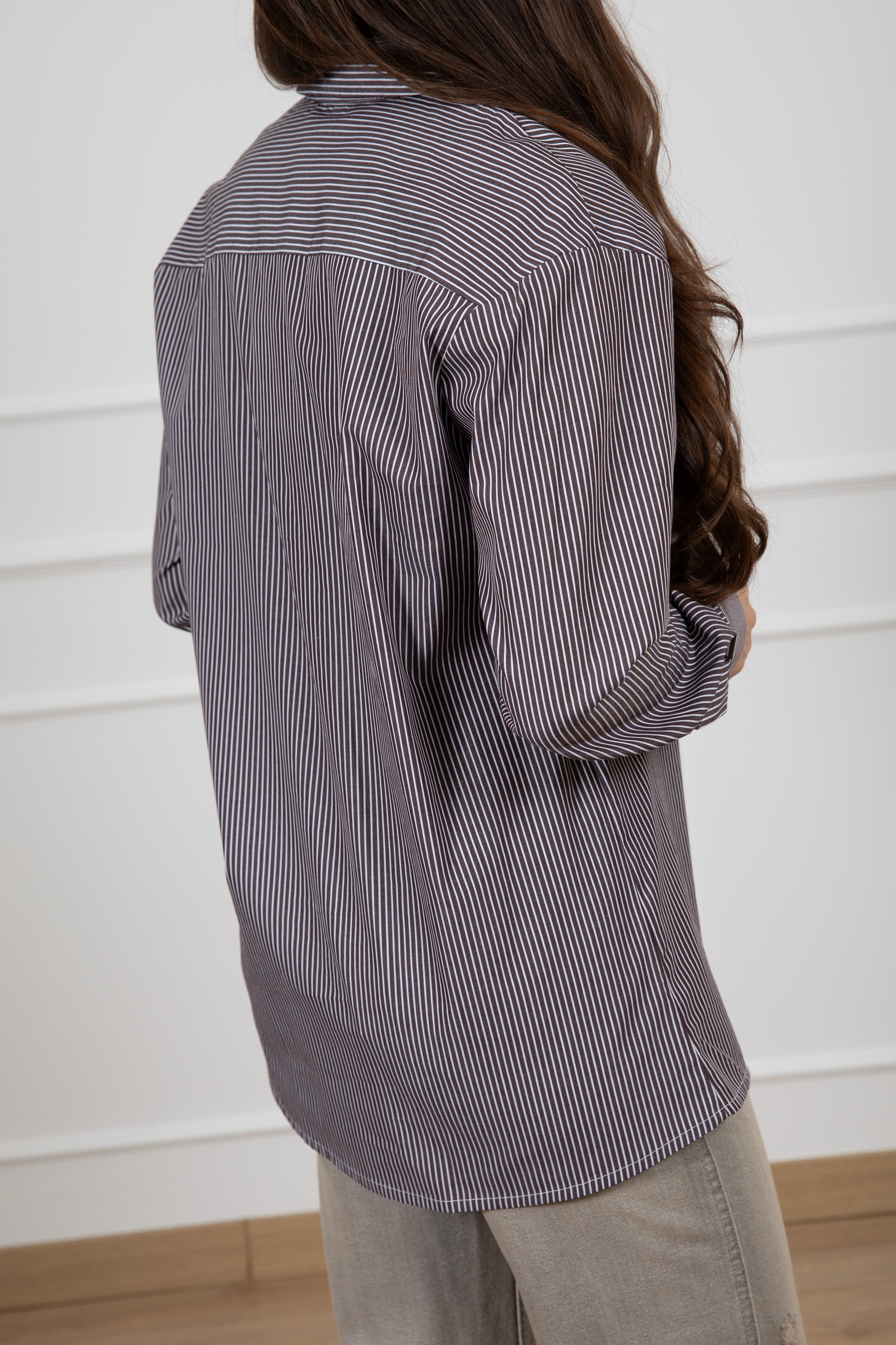 Camicia bacchettata regular-fit in cotone Tensione IN