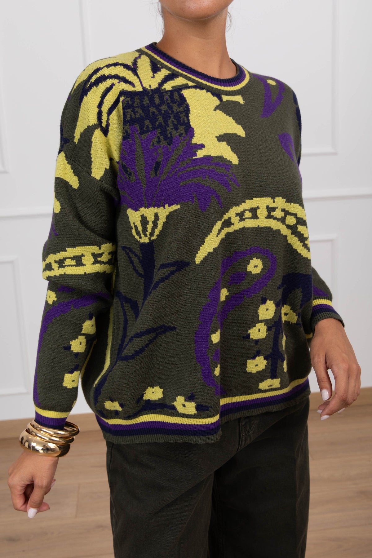 Pull over-size fantasia jacquard Haveone