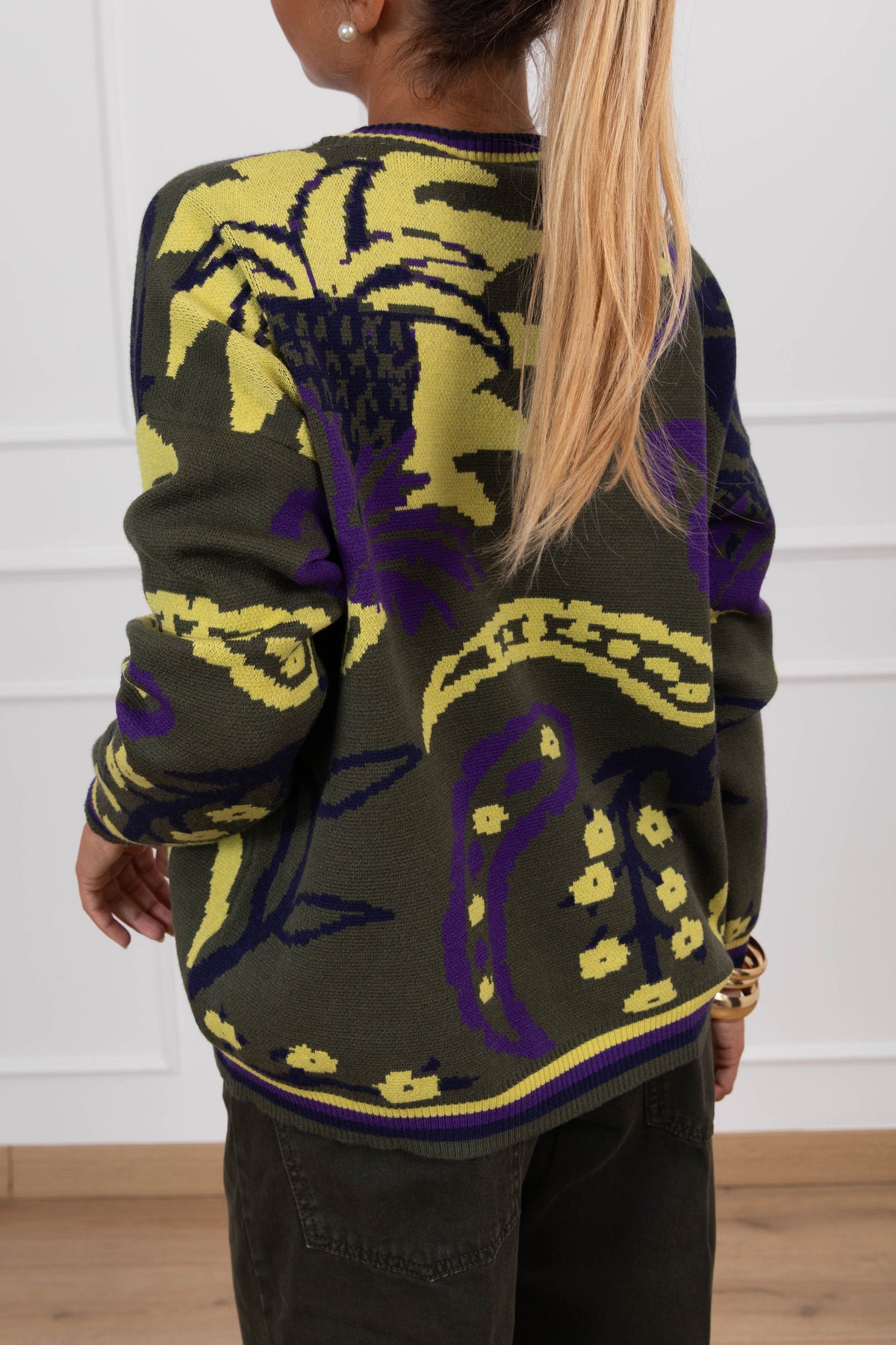 Pull over-size fantasia jacquard Haveone