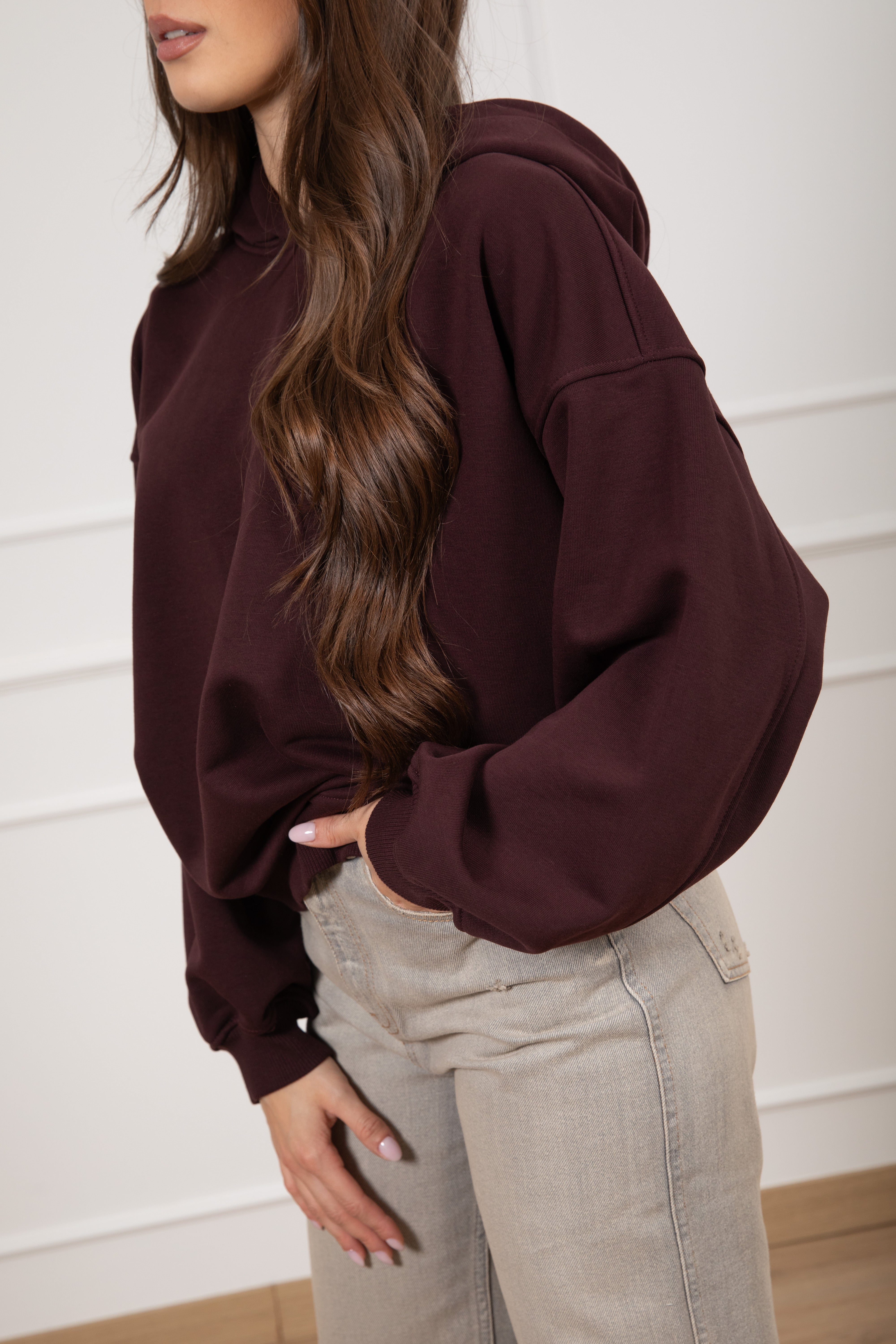 Felpa garzata con cappuccio ViCOLO