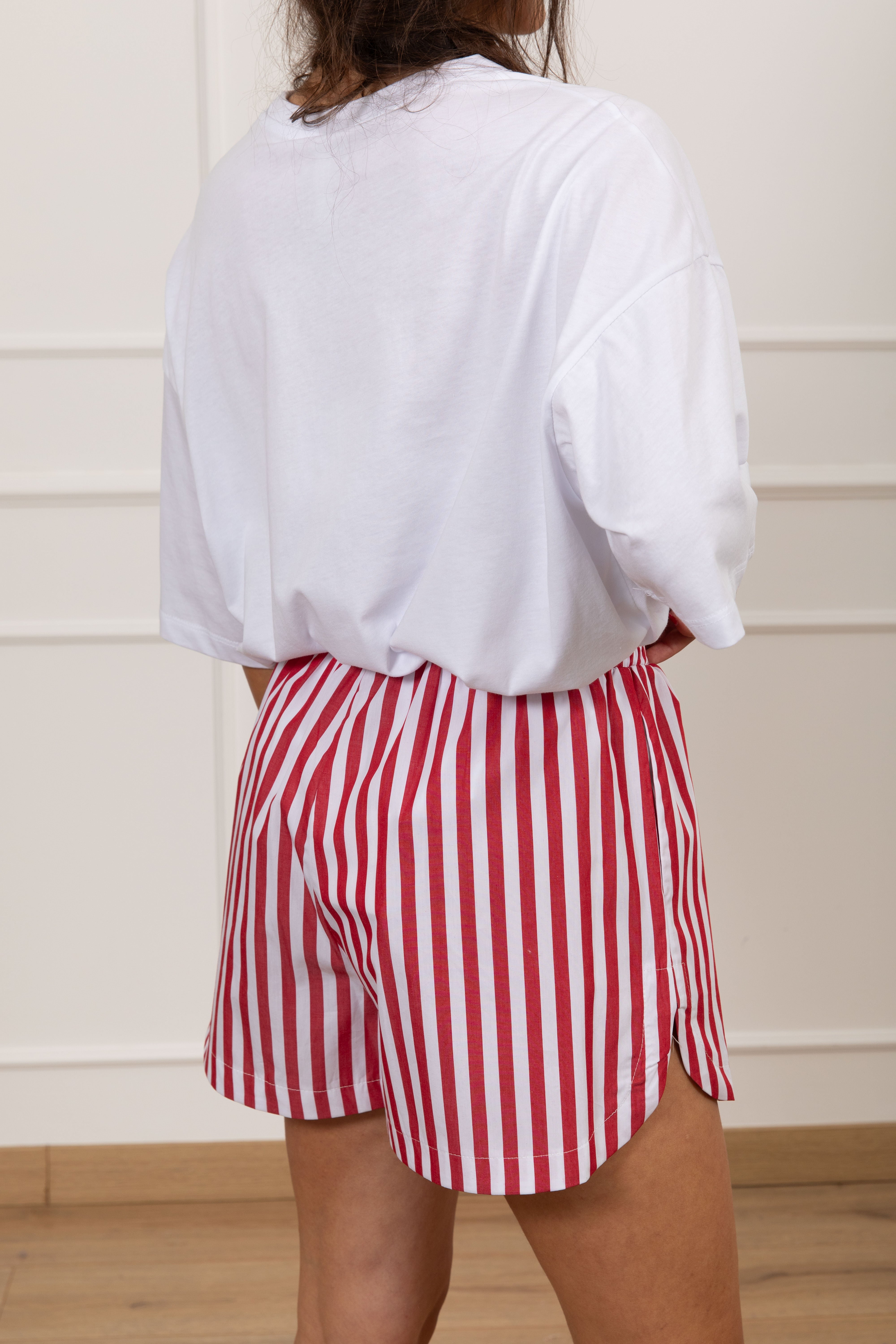 Coordinato t-shirt "Spicy" e shorts boxer a righe Tensione IN