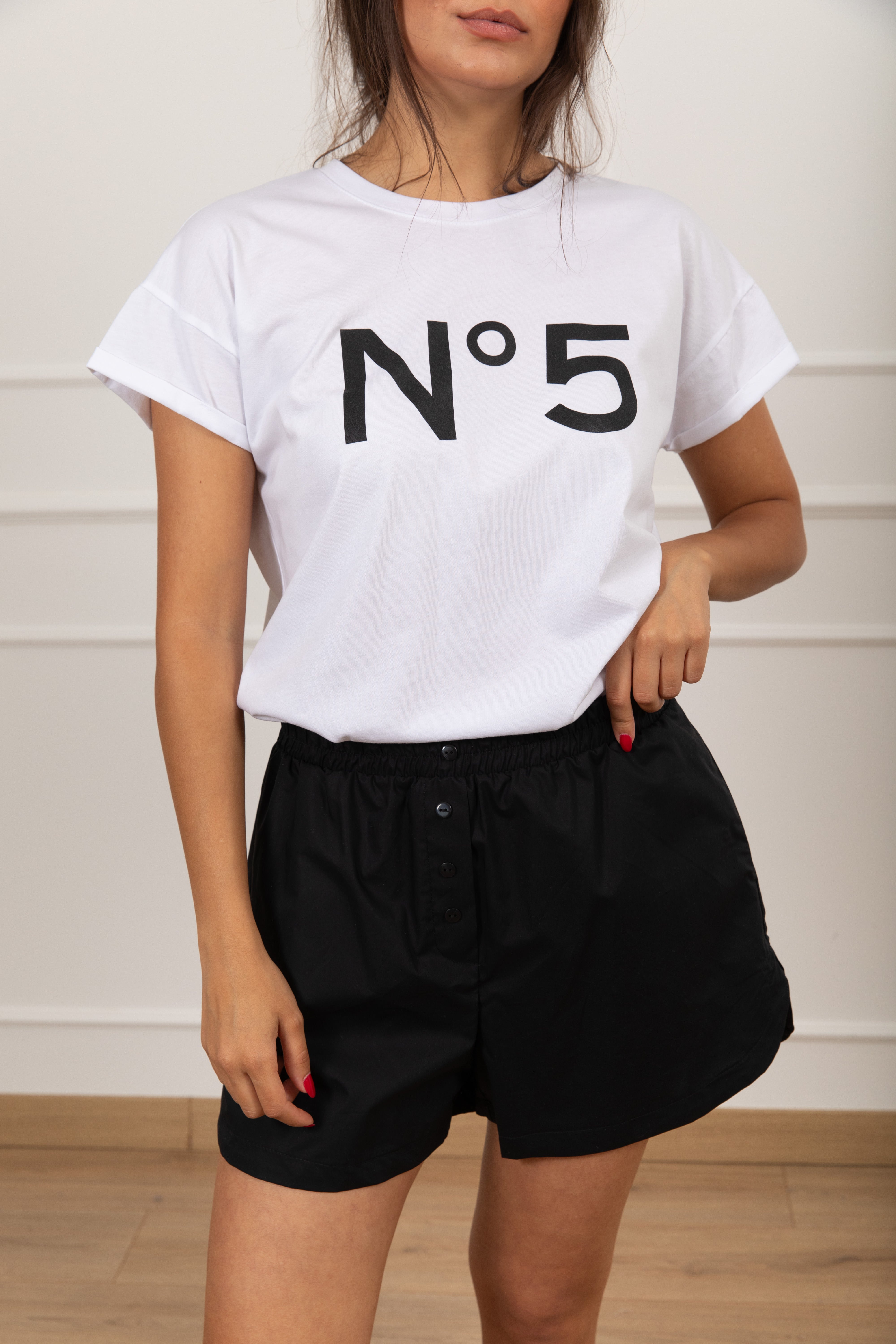 Coordinato t-shirt "N 5" e shorts boxer Tensione IN