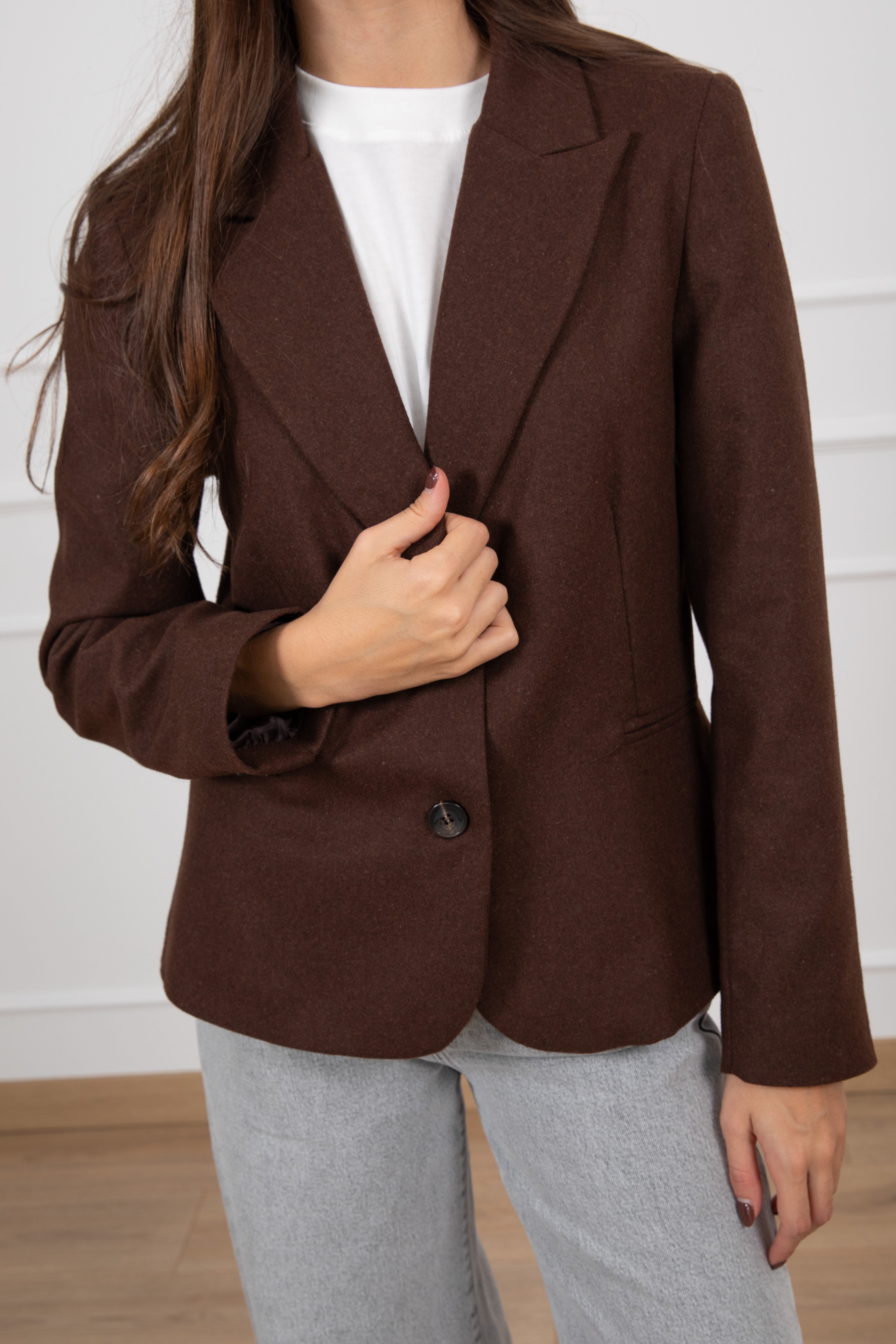 Giacca slim-fit 2 bottoni in panno Tensione IN