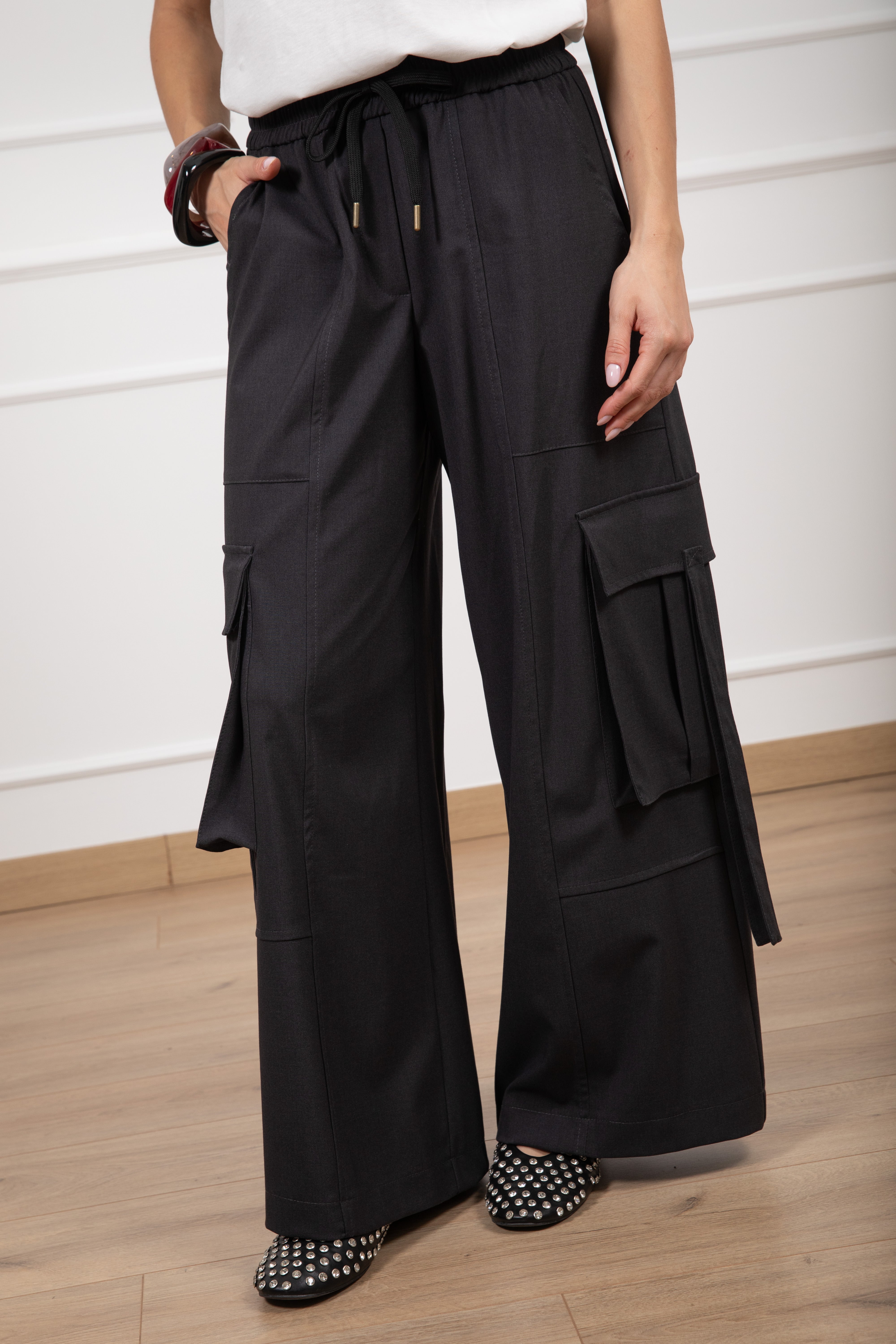 Pantalone cargo con gamba ampia Tensione IN
