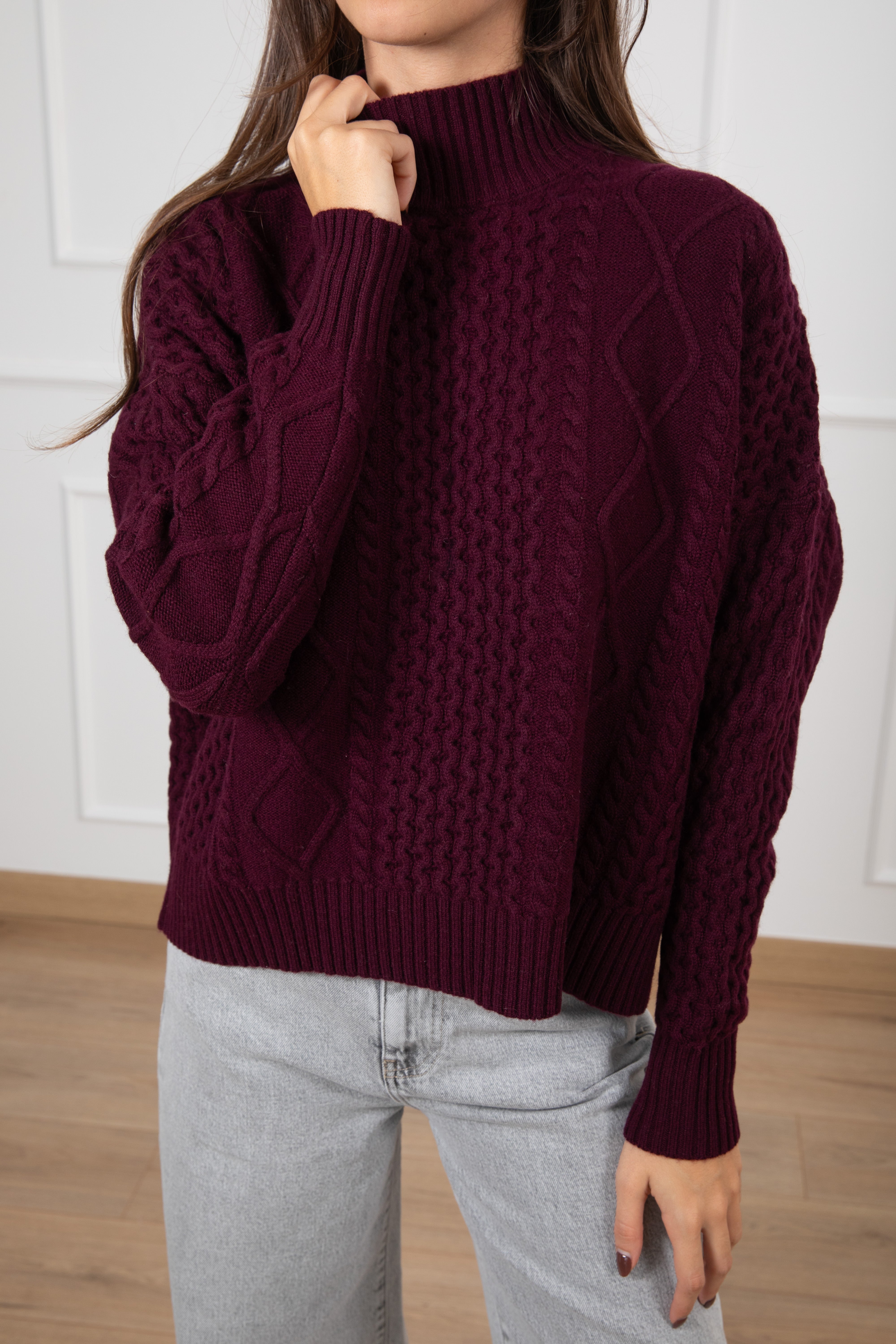 Pull a scatoletta con motivo rombi e onde ViCOLO