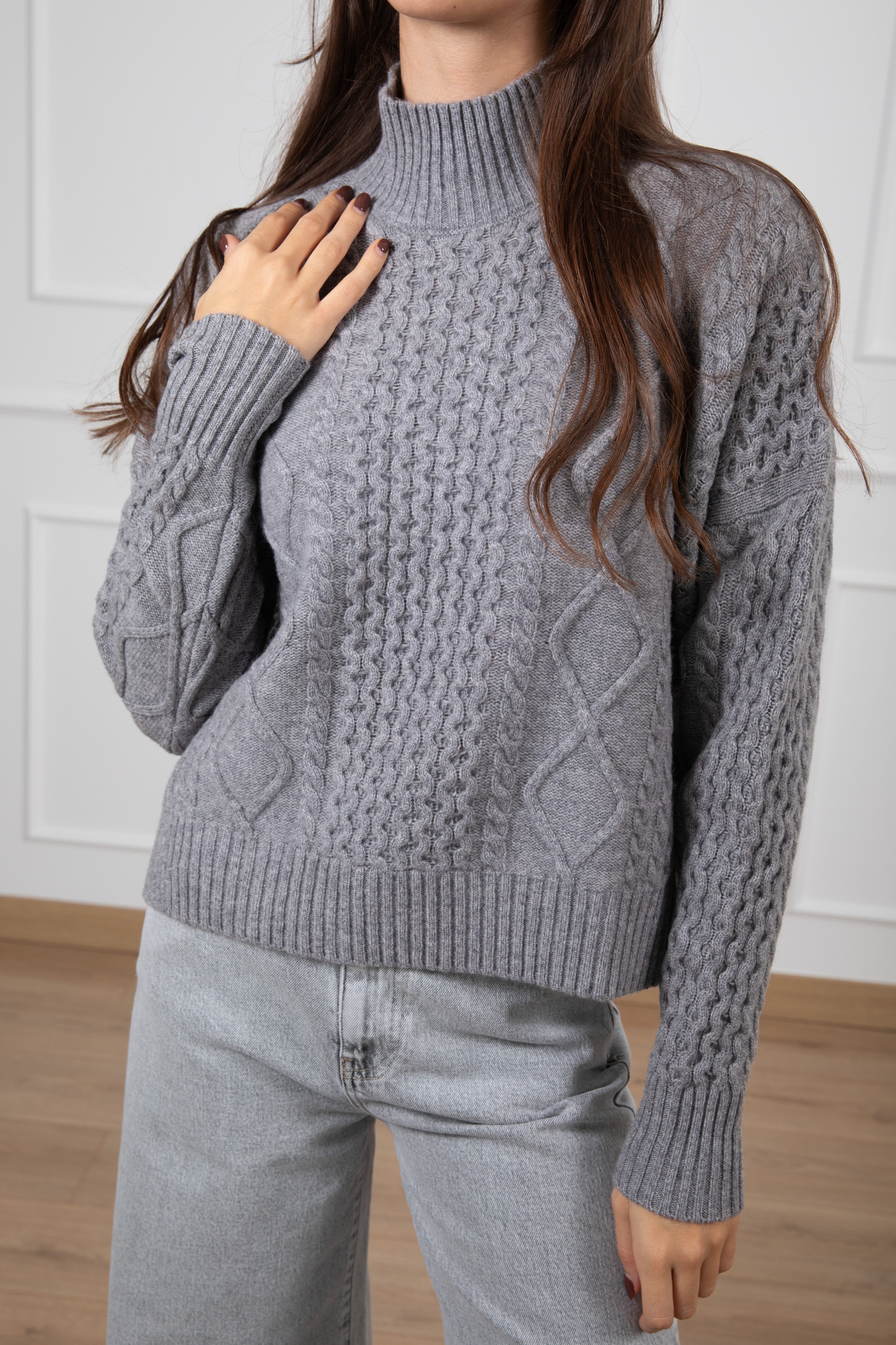 Pull a scatoletta con motivo rombi e onde ViCOLO