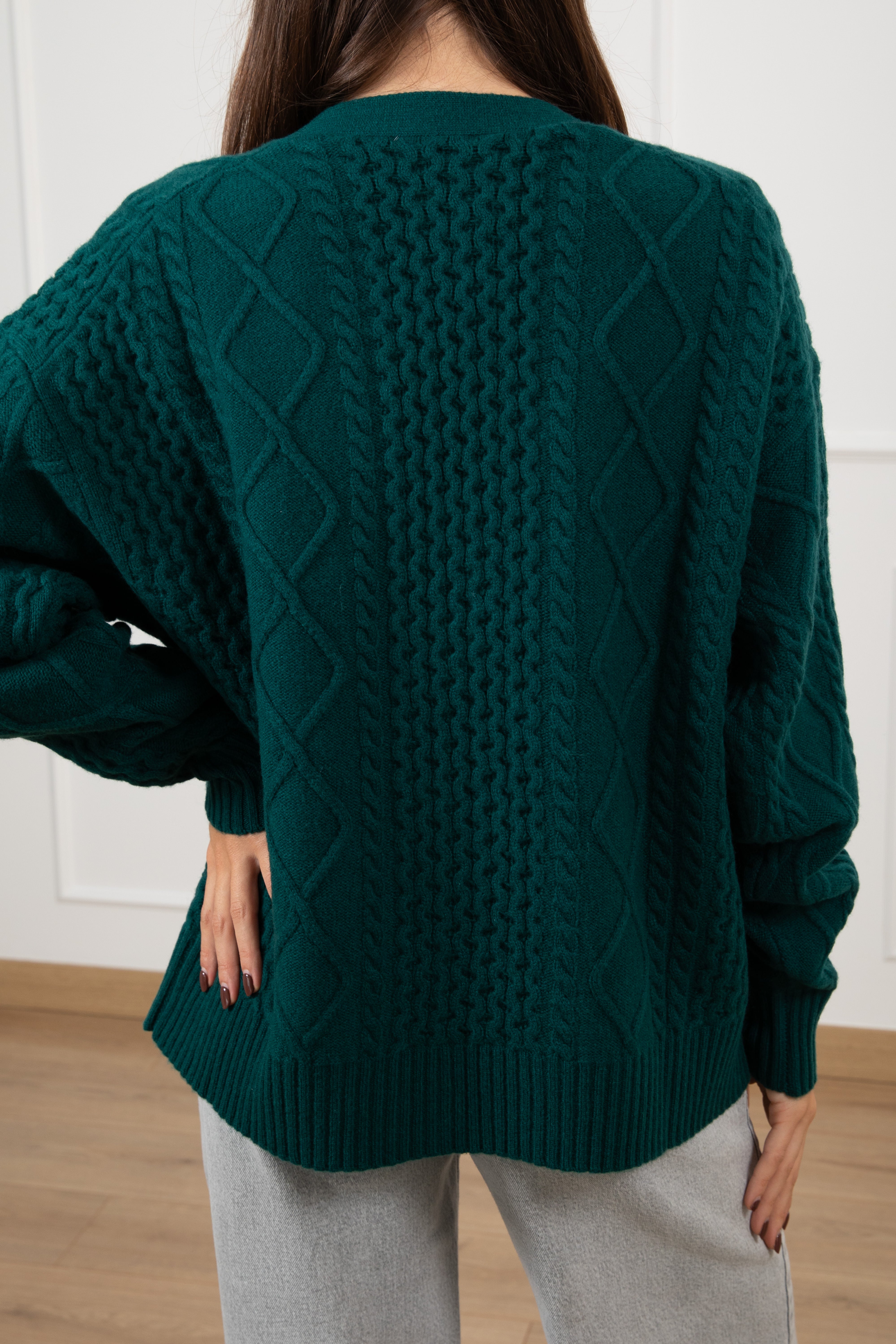 Cardigan con motivo rombi e onde ViCOLO