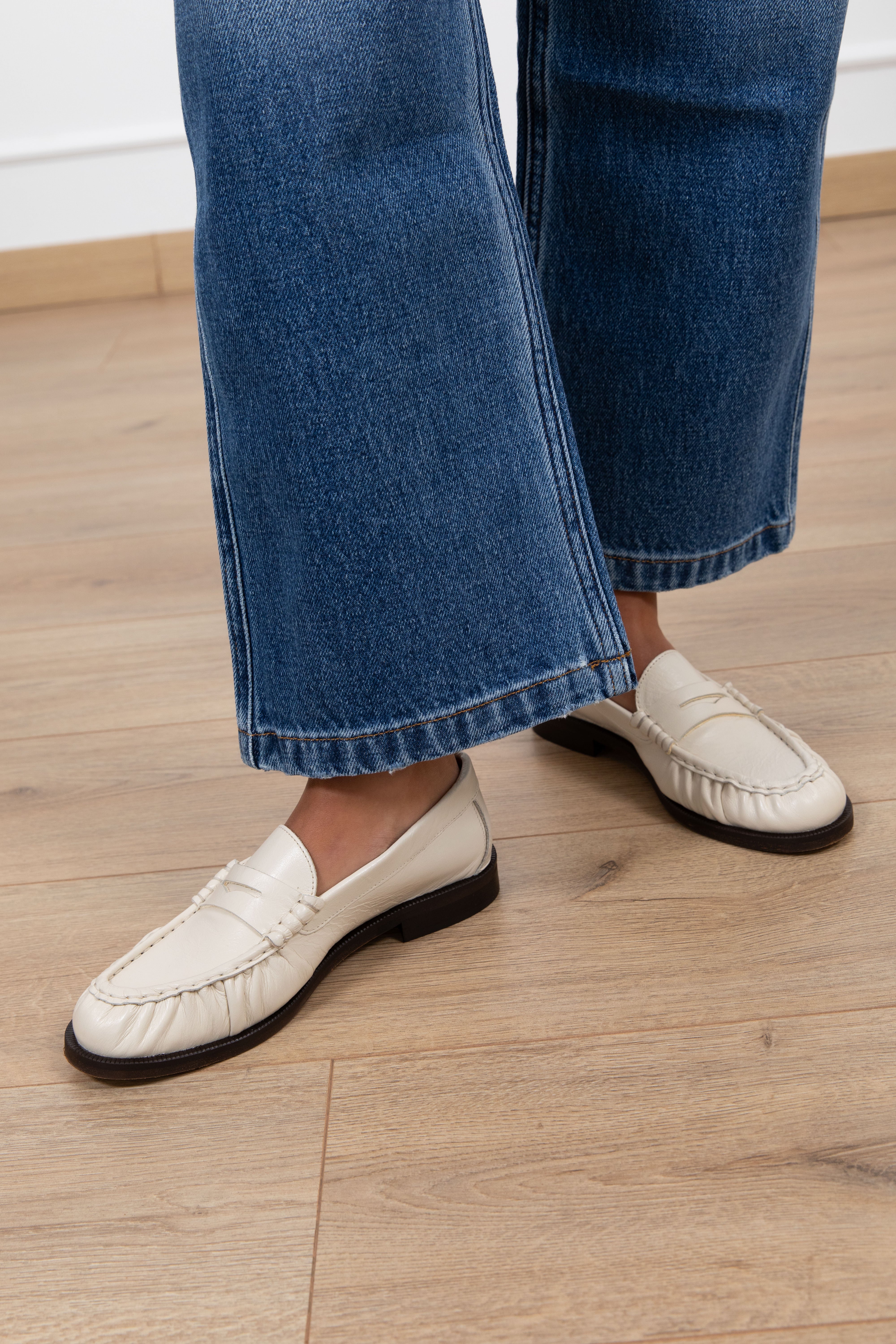 Mocassino in pelle con arricciatura Divine Follie